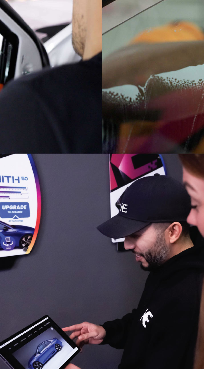 Kepler Dealer Showing Car Window Film Options to Customer in Stevenson, Connecticut