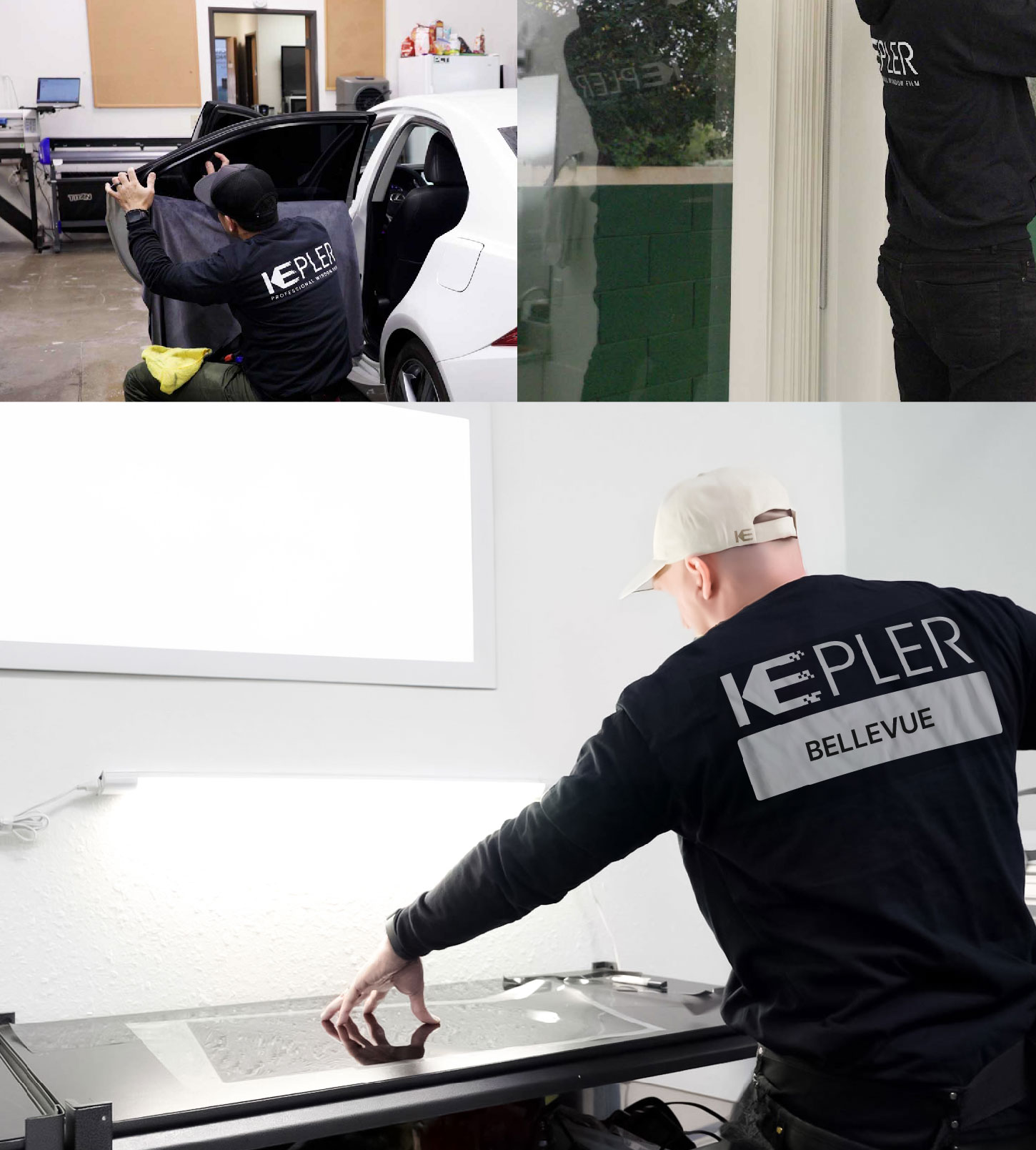 Window Tinting Specialist Cutting Film in Bellevue, Nebraska