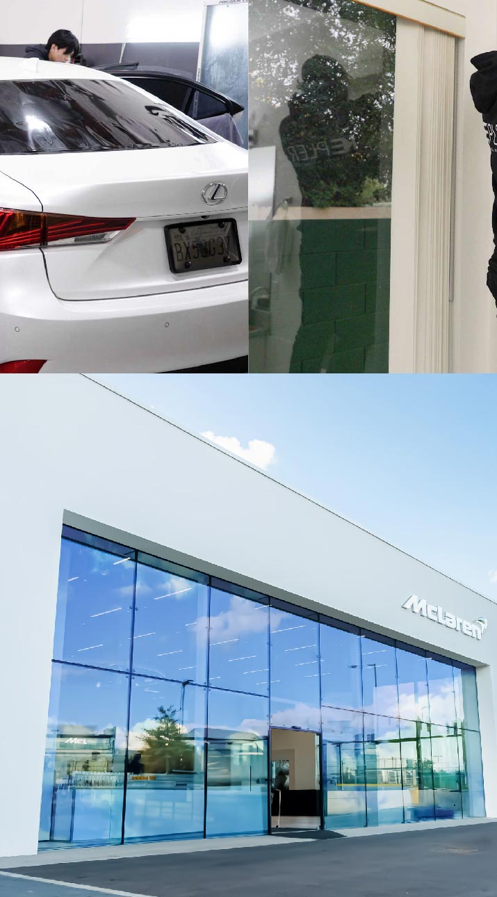 Kepler Automotive Shop Front Tinted with Window Film in Bellevue, Nebraska