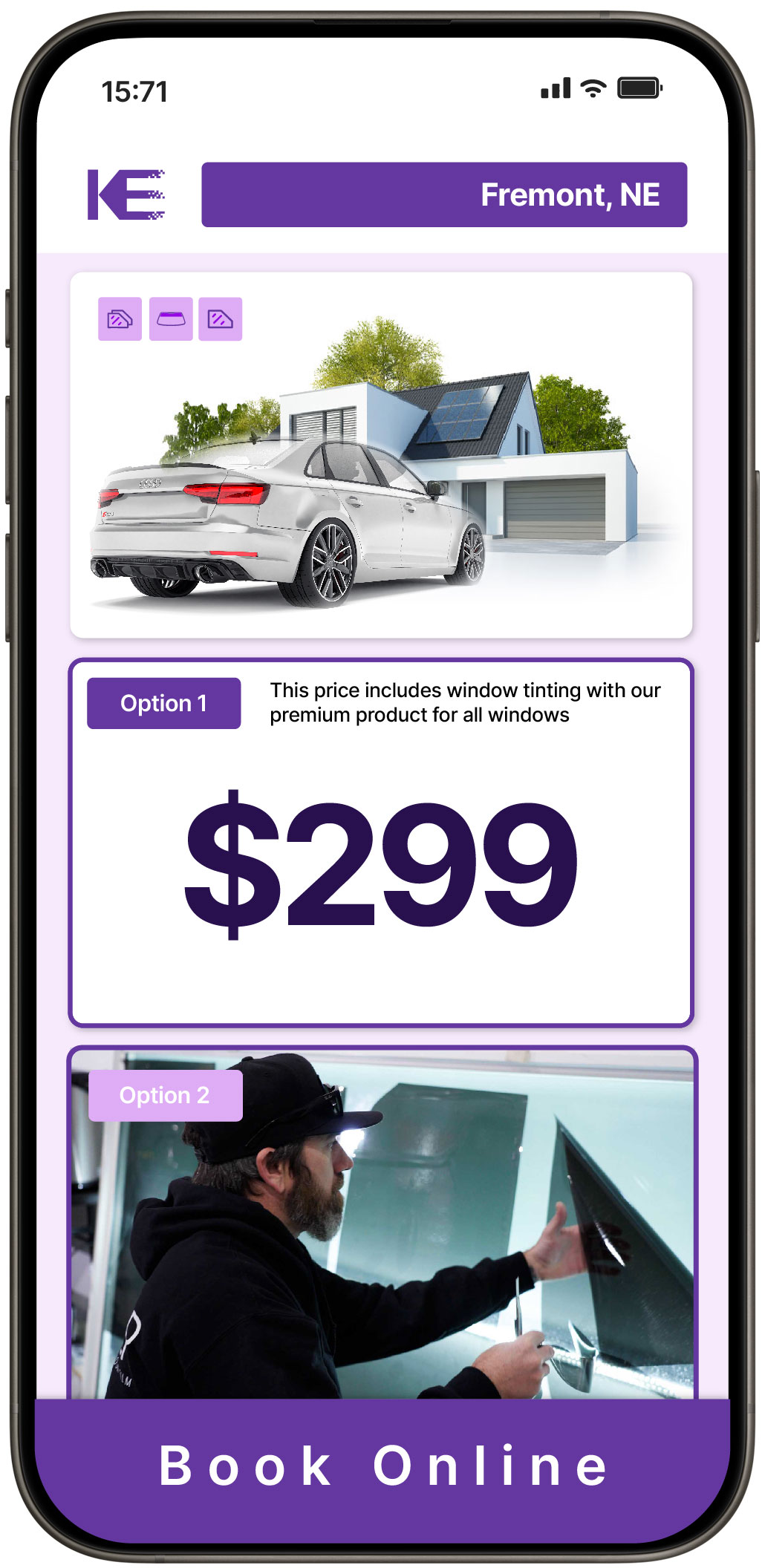 View Affordable Tesla Window Tinting Rates in La Vista, Nebraska