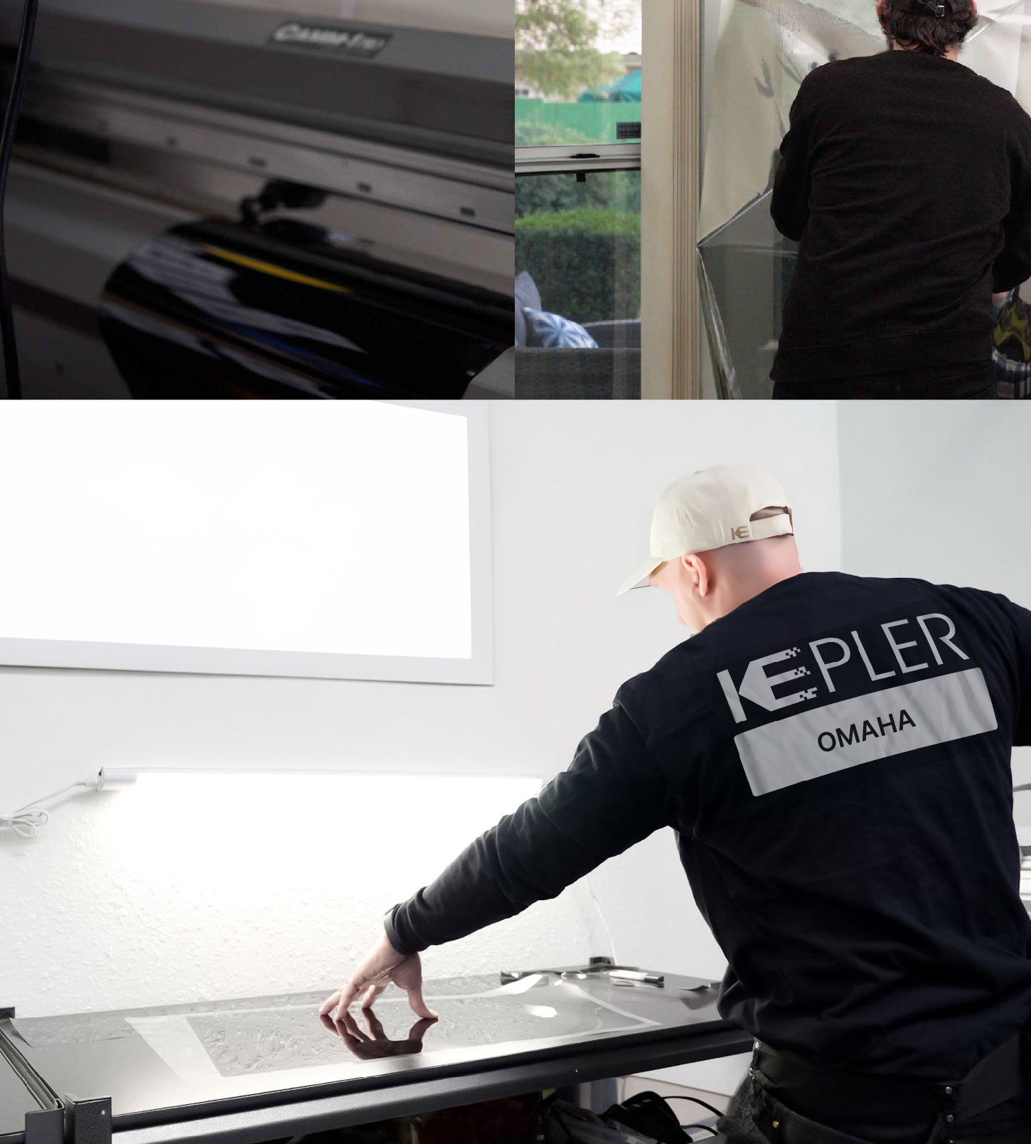 Window Tinting Specialist Cutting Film in Omaha, Nebraska