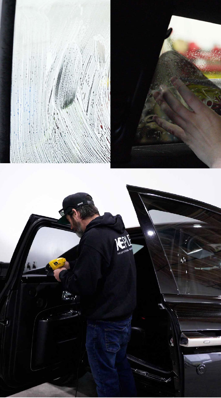 Kepler Installer Tinting a Rolls Royce in Fairfield, Connecticut