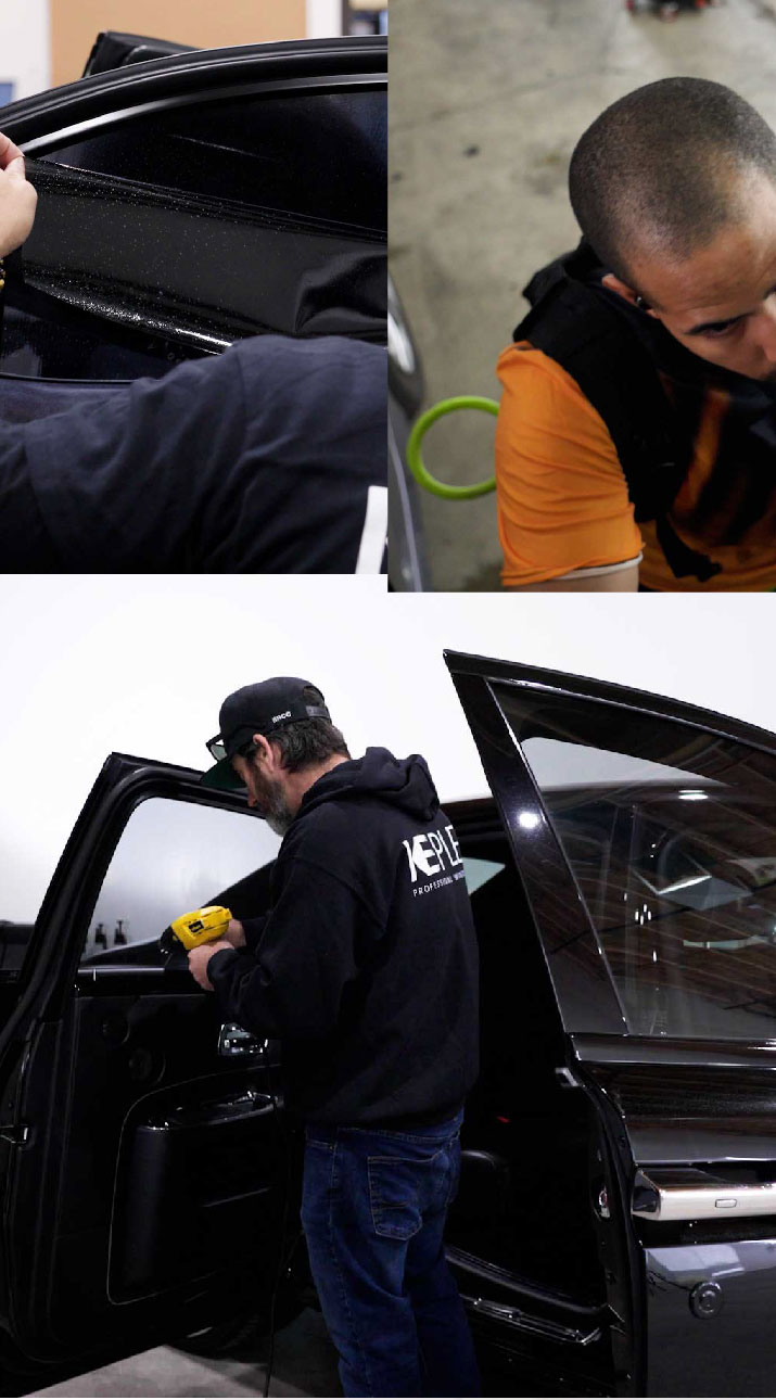 Kepler Installer Tinting a Rolls Royce in Garfield, New Jersey