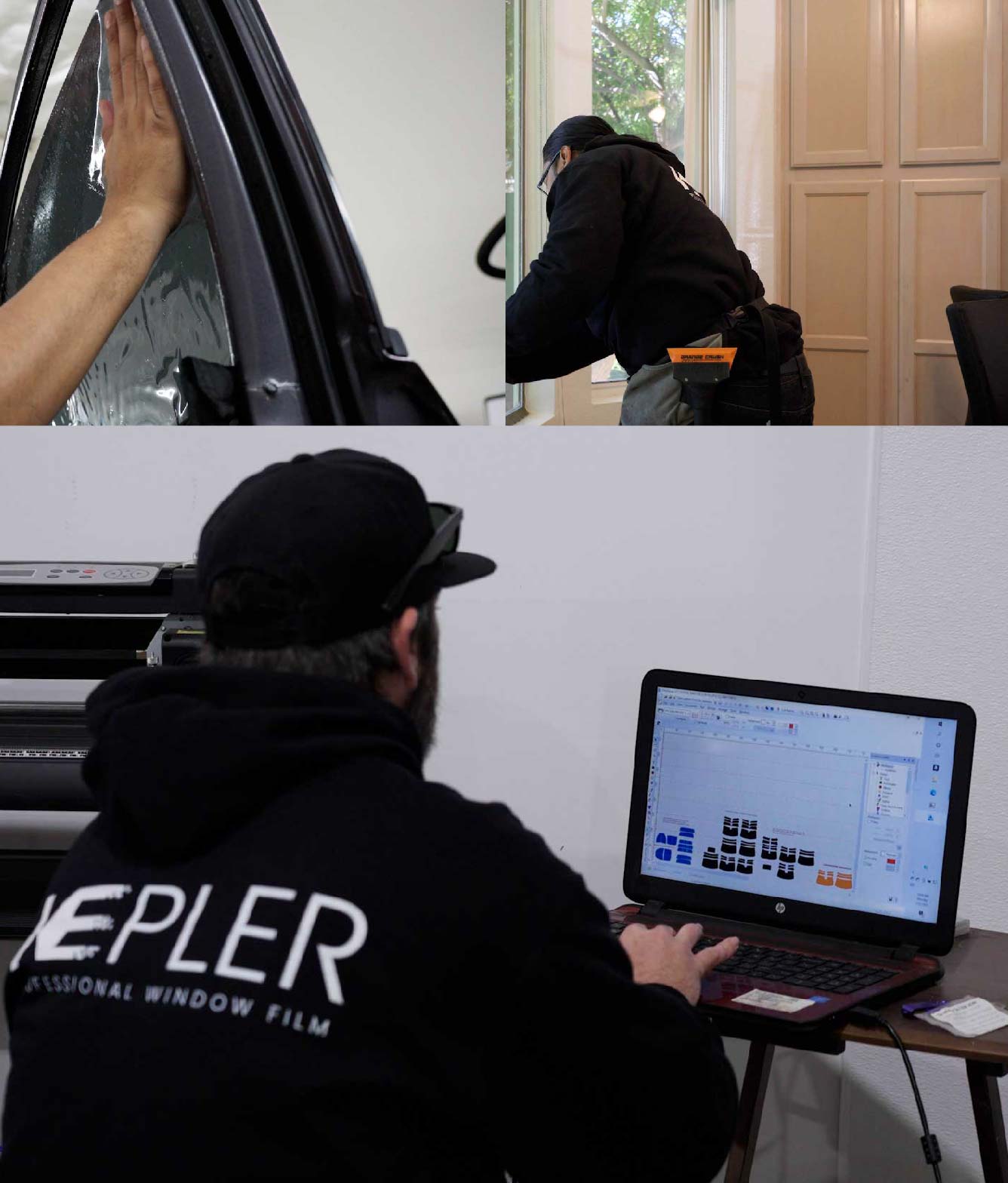 Ceramic Window Tinting Expert Cutting Film in Vernon, New Jersey