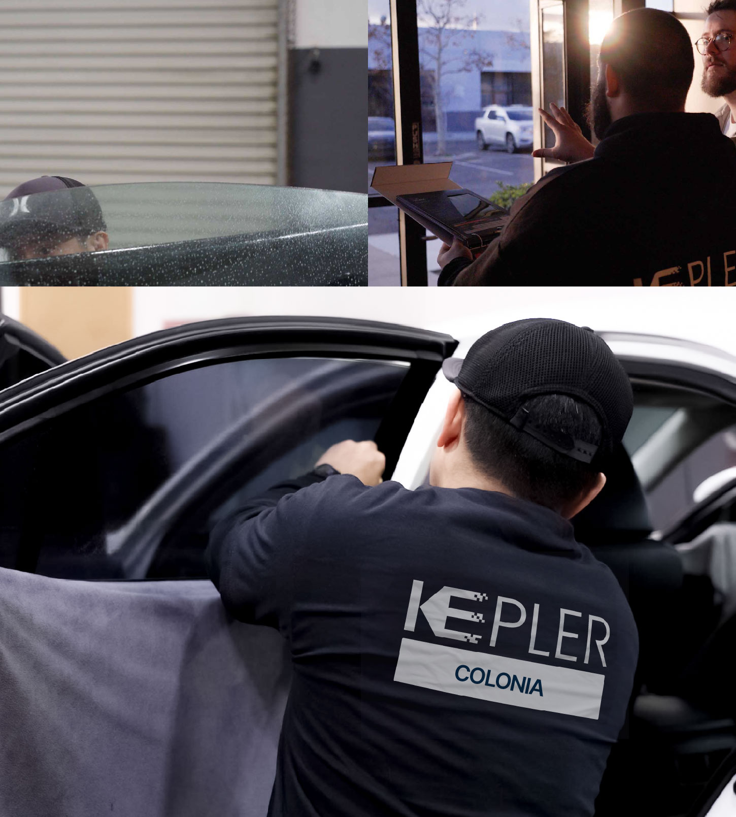 Automotive Window Tinting Expert Applying Film in Colonia, New Jersey