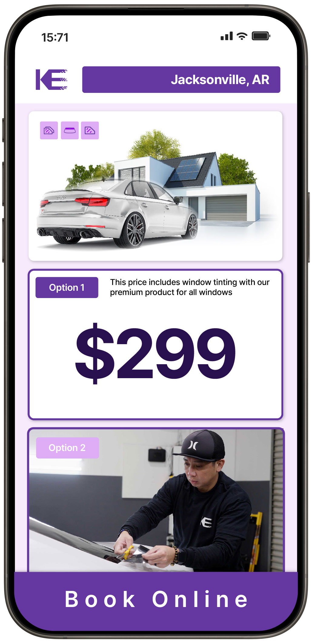 View Affordable Tesla Window Tinting Rates in Bentonville, Arkansas