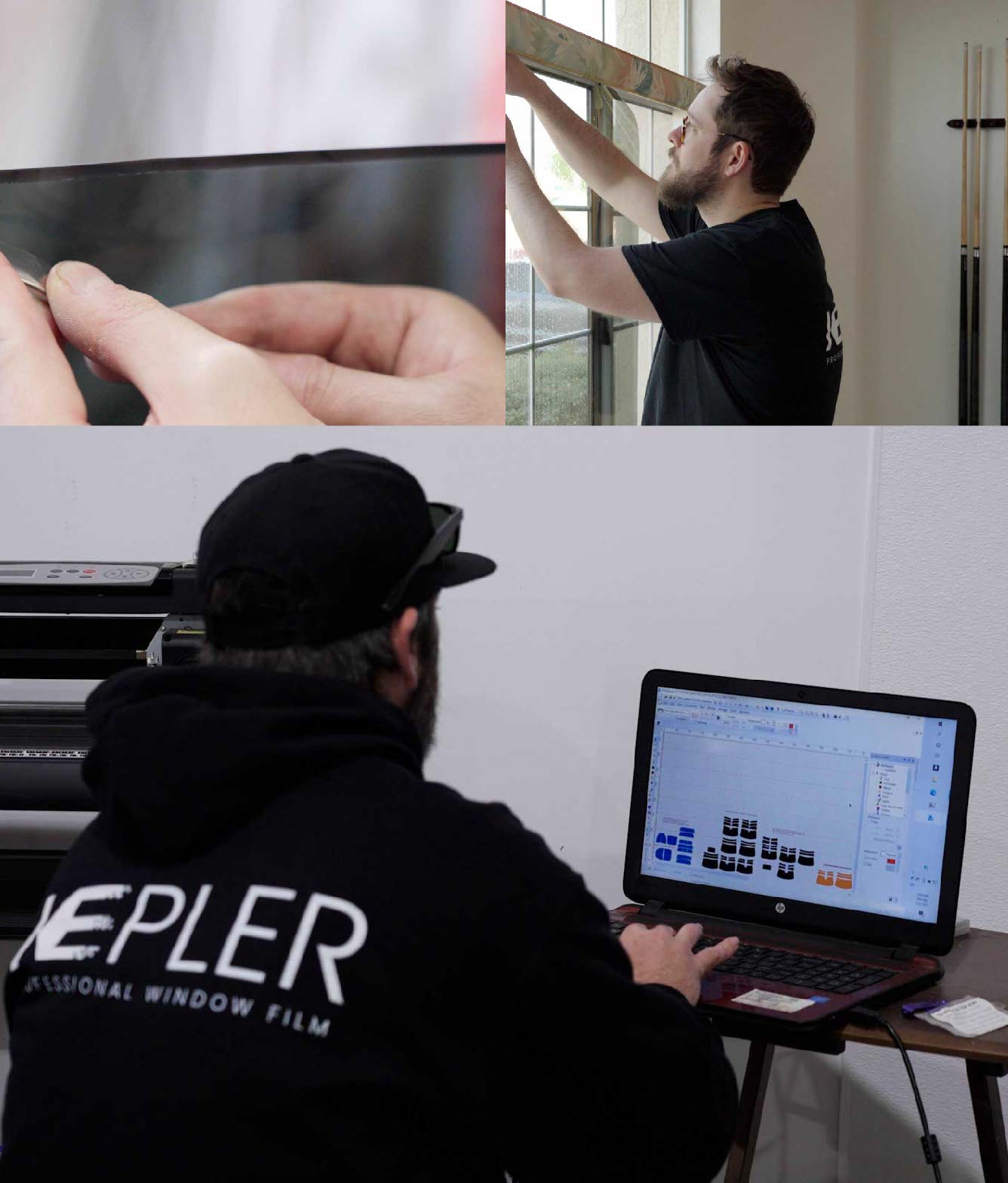 Ceramic Window Tinting Expert Cutting Film in Bridgeton, New Jersey