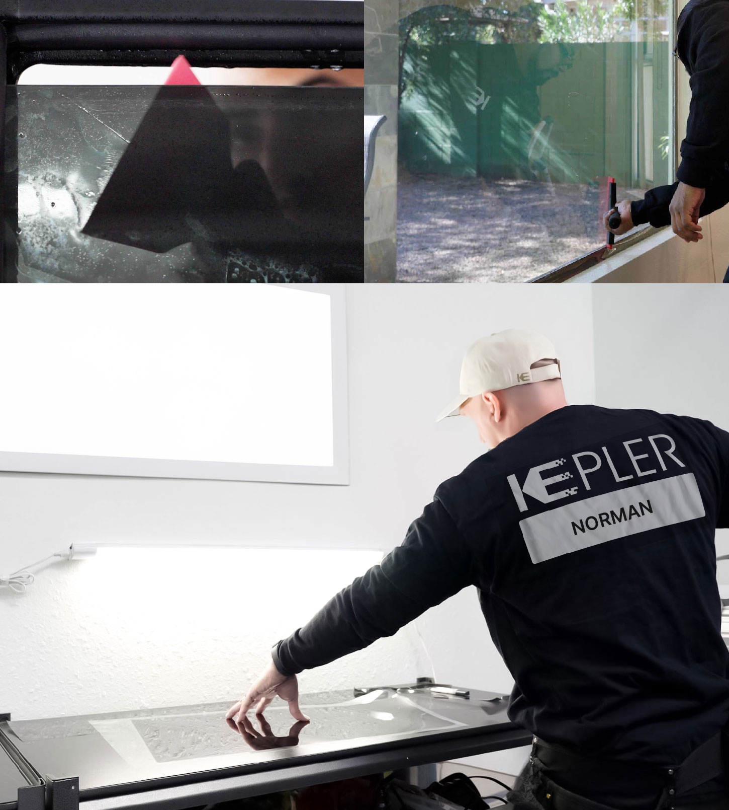Window Tinting Specialist Cutting Film in Norman, Oklahoma