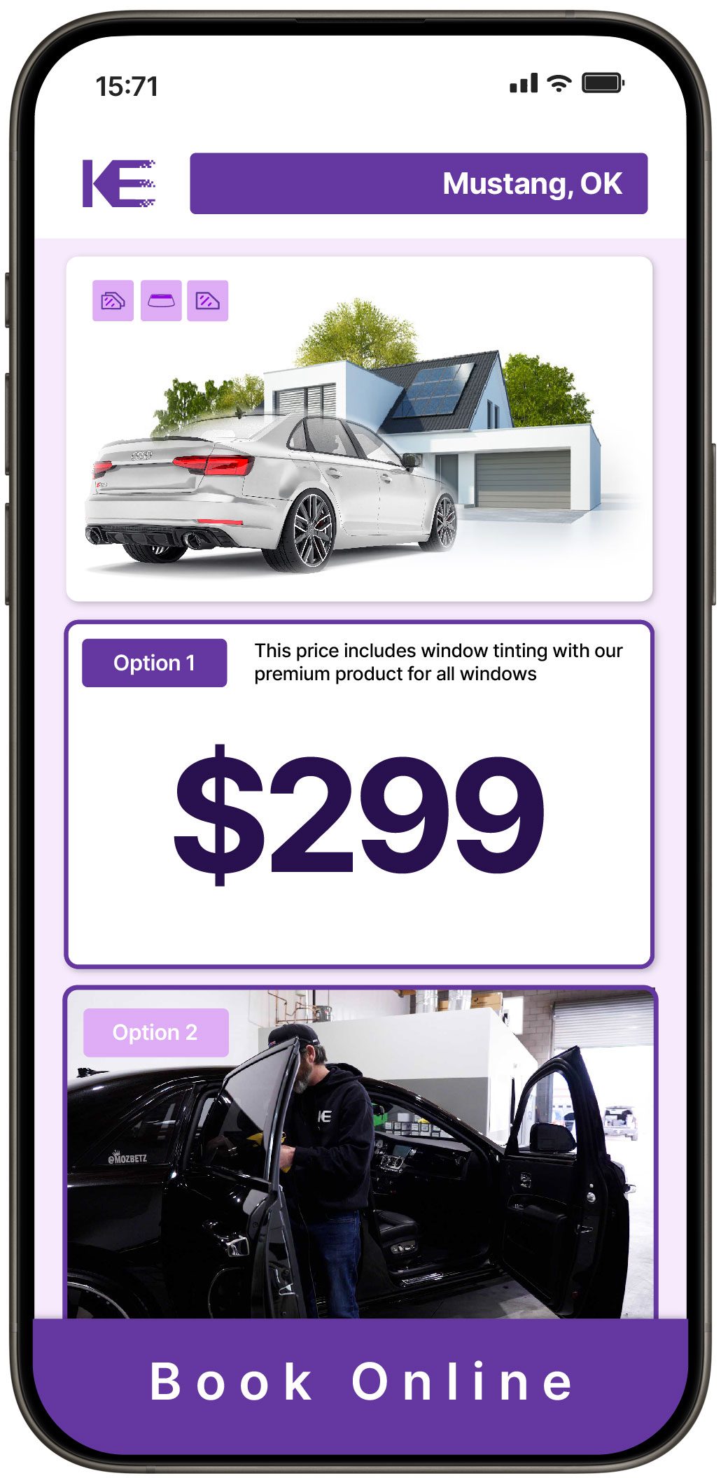 View Competitive Tesla Window Tinting Rates in Durant, Oklahoma