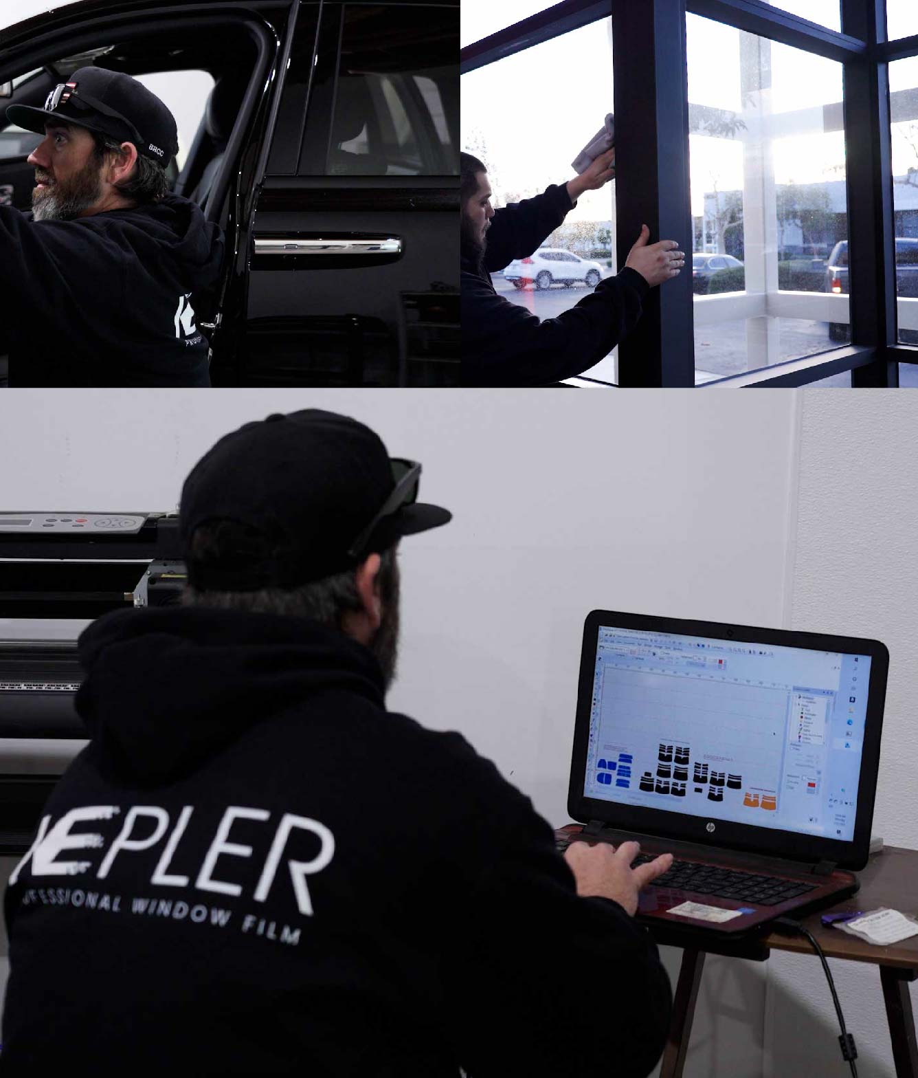 Ceramic Window Tinting Expert Cutting Film in Scarsdale, New York