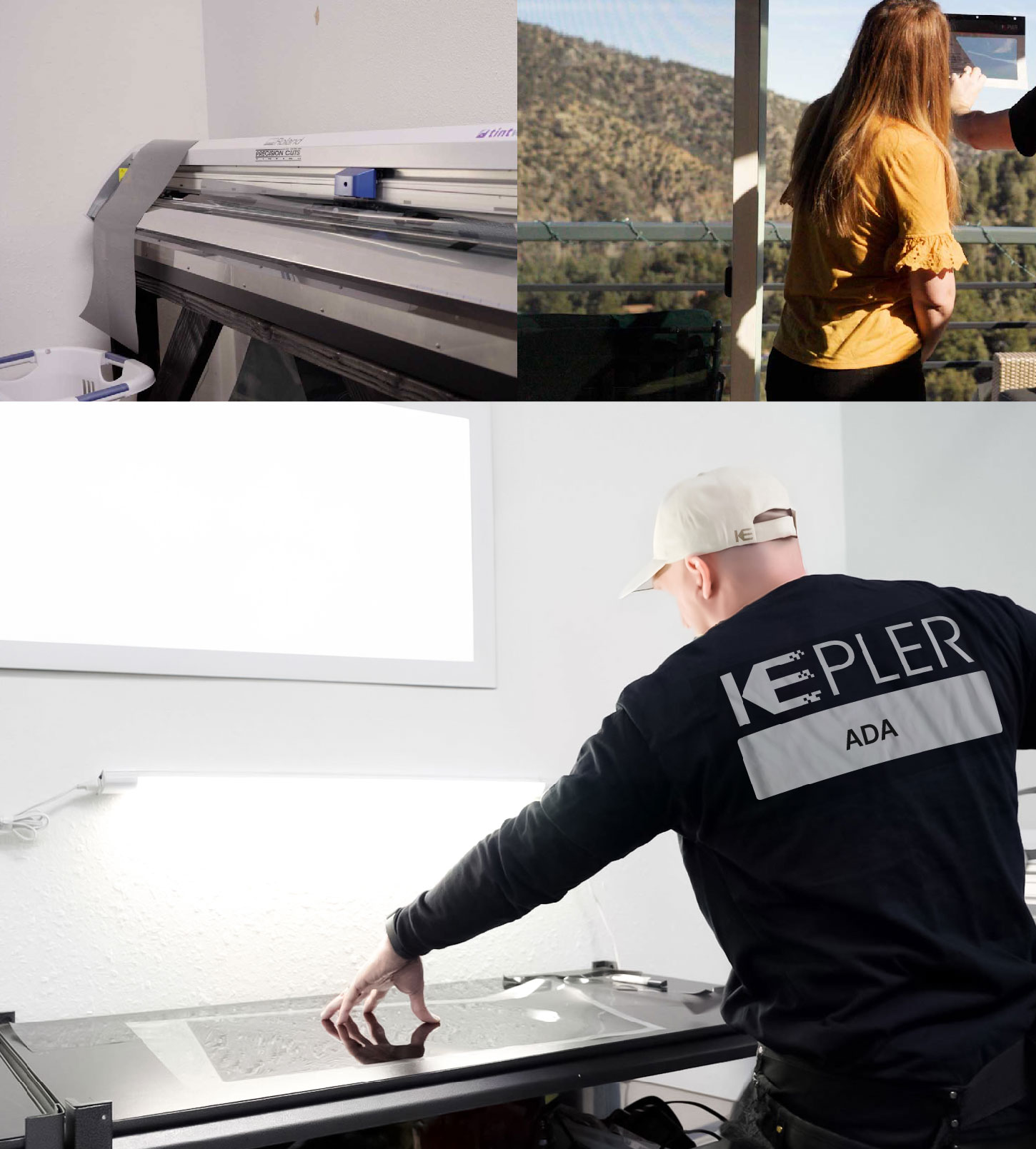 Window Tinting Specialist Cutting Film in Ada, Oklahoma