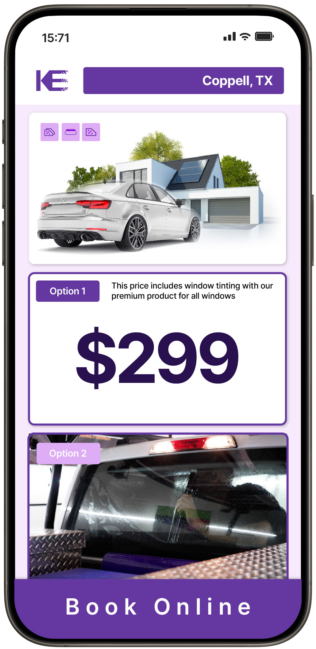 View Competitive Tesla Window Tinting Costs in Sherman, Texas