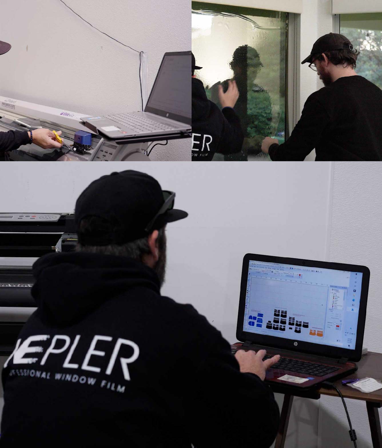 Ceramic Window Tinting Expert Cutting Film in Middle Village, New York