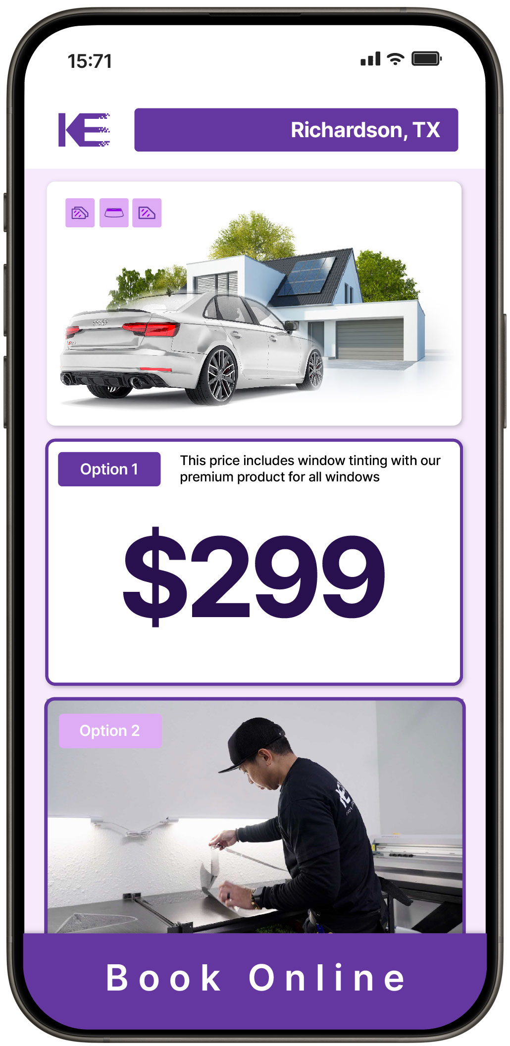 View Competitive Tesla Window Tinting Costs in Taylor, Texas