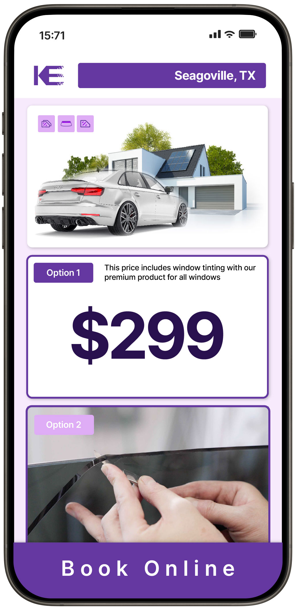 View Competitive Tesla Window Tinting Rates in Brenham, Texas