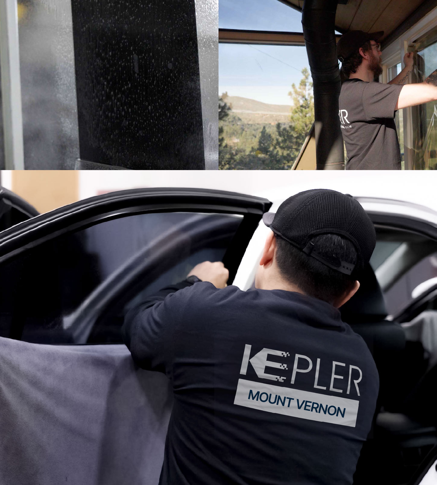 Automotive Window Tinting Expert Applying Film in Mount Vernon, New York