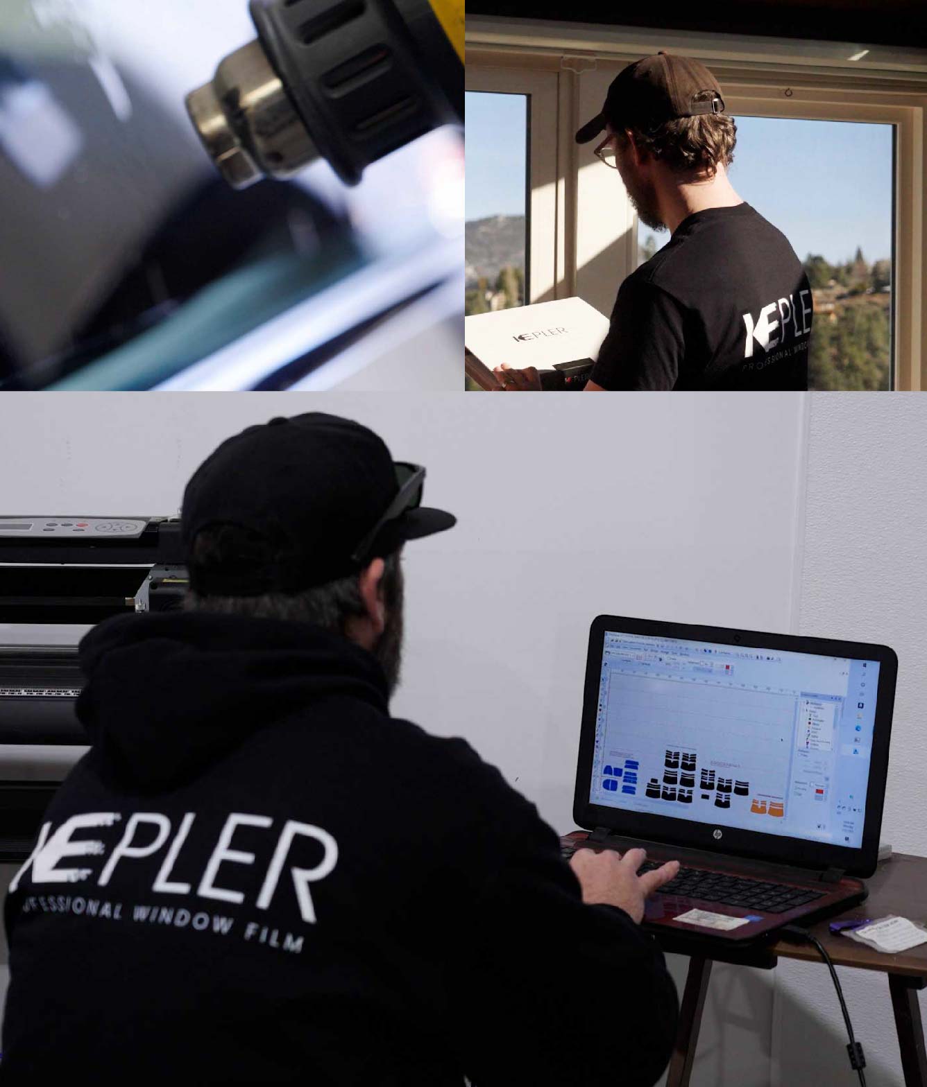 Ceramic Window Tinting Expert Cutting Film in Brookhaven, New York
