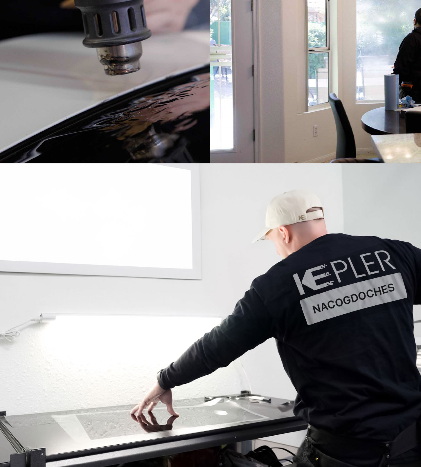 Window Tinting Specialist Cutting Film in Nacogdoches, Texas