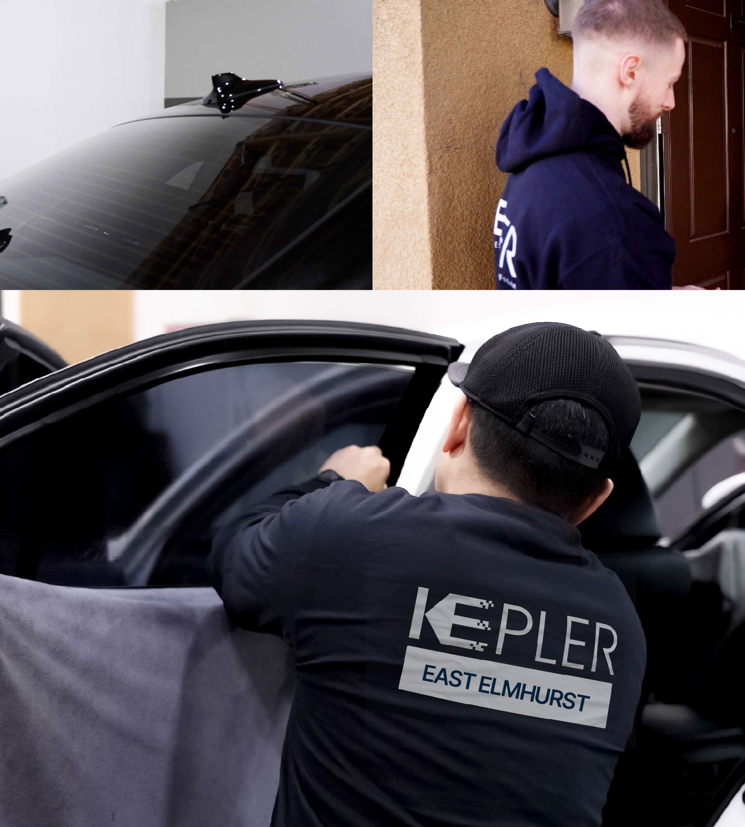 Automotive Window Tinting Expert Applying Film in East Elmhurst, New York