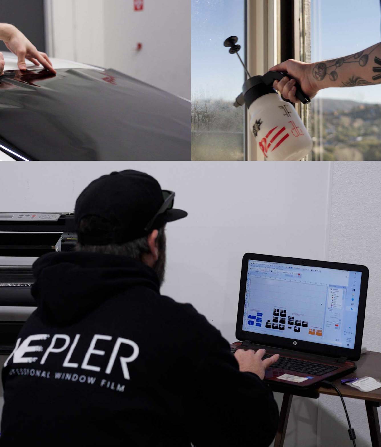 Ceramic Window Tinting Expert Cutting Film in Latham, New York