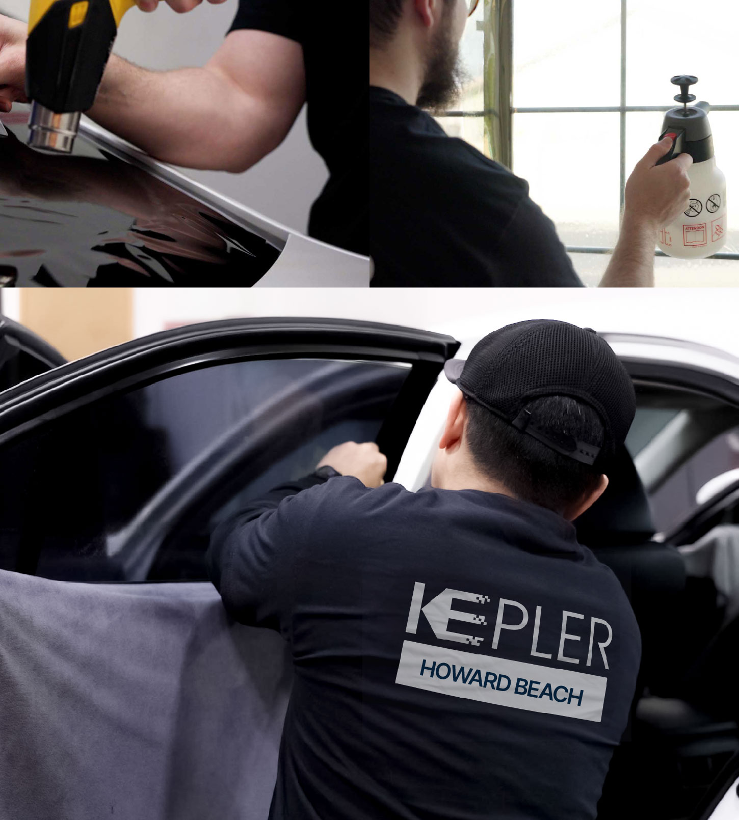 Automotive Window Tinting Expert Applying Film in Howard Beach, New York