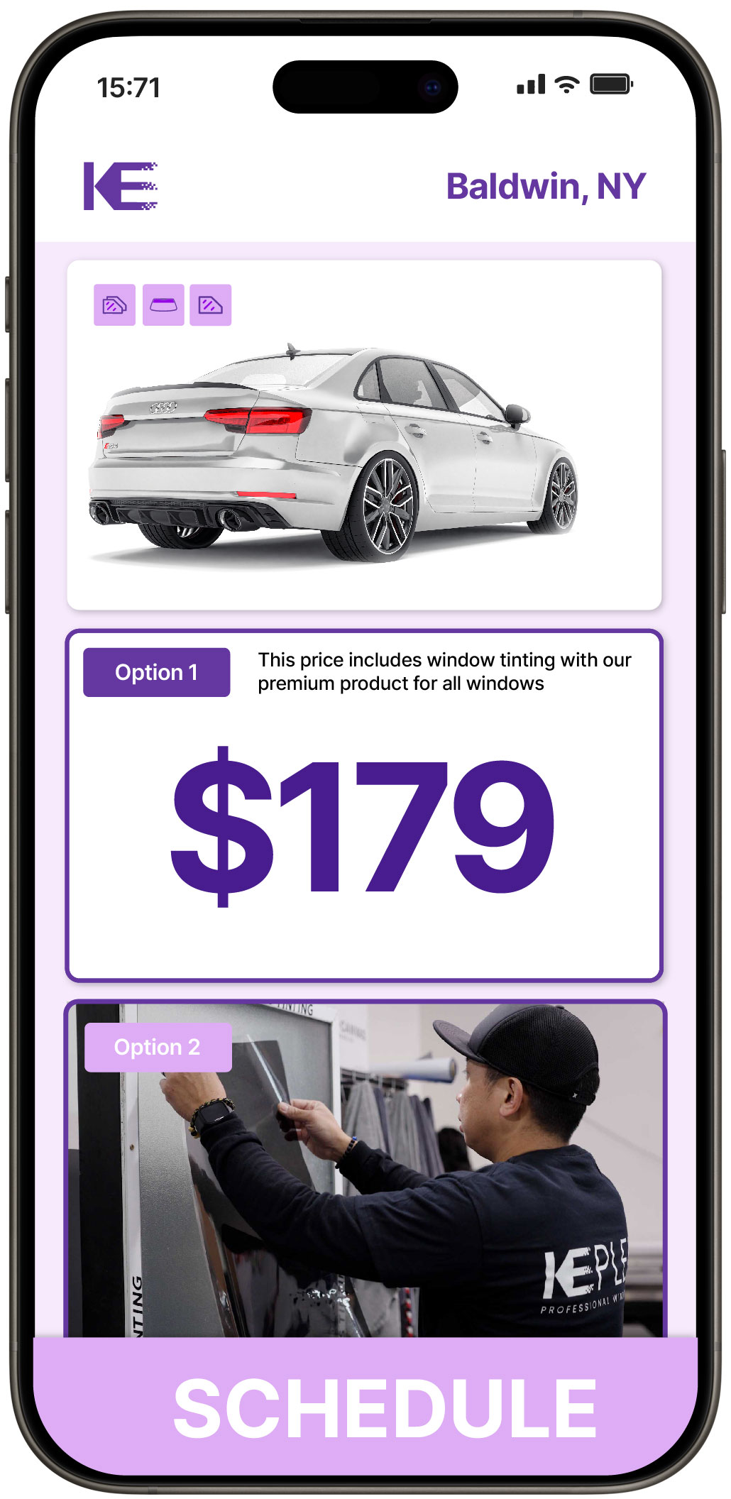 View Competitive Car Window Tinting Prices in Baldwin, New York