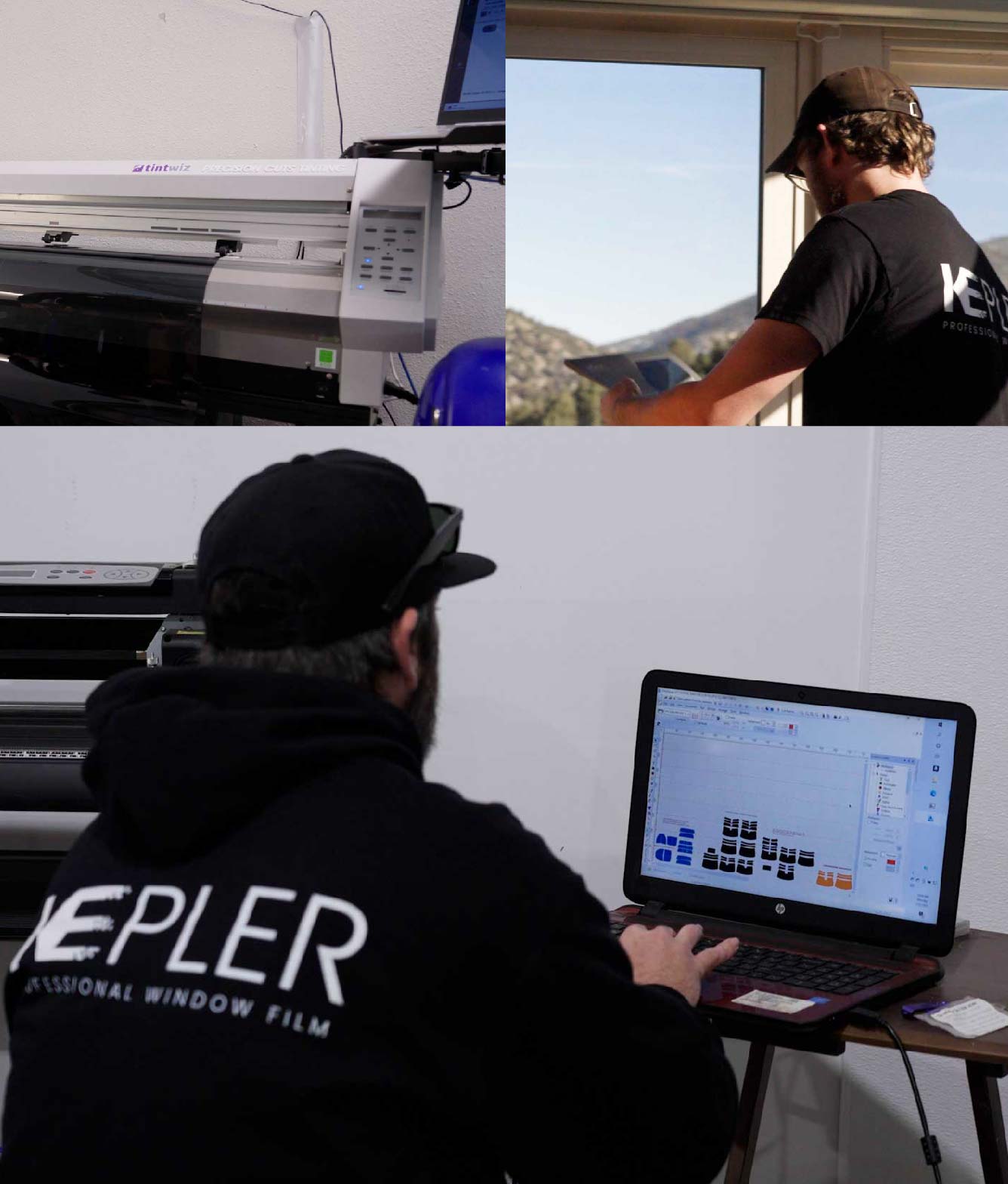 Ceramic Window Tinting Expert Cutting Film in Vestal, New York