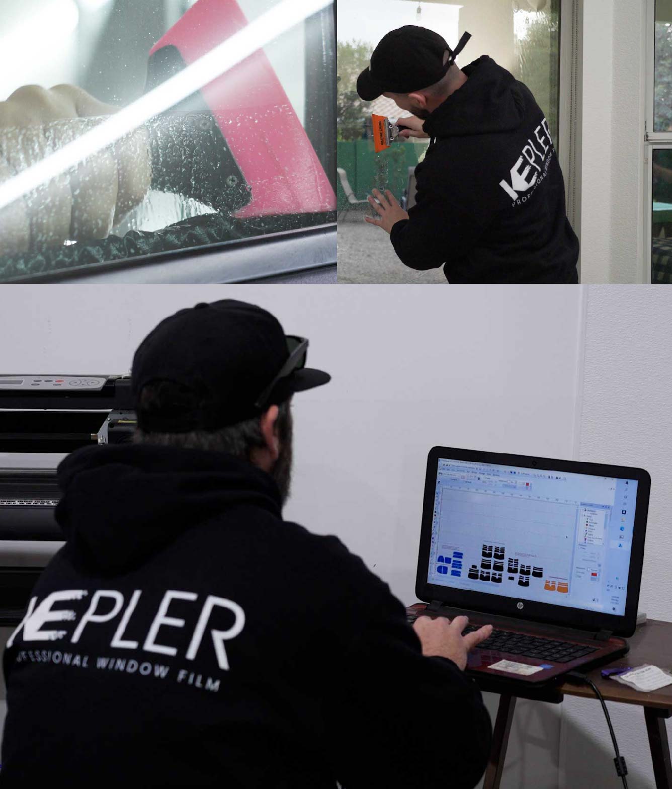 Ceramic Window Tinting Expert Cutting Film in Penfield, New York