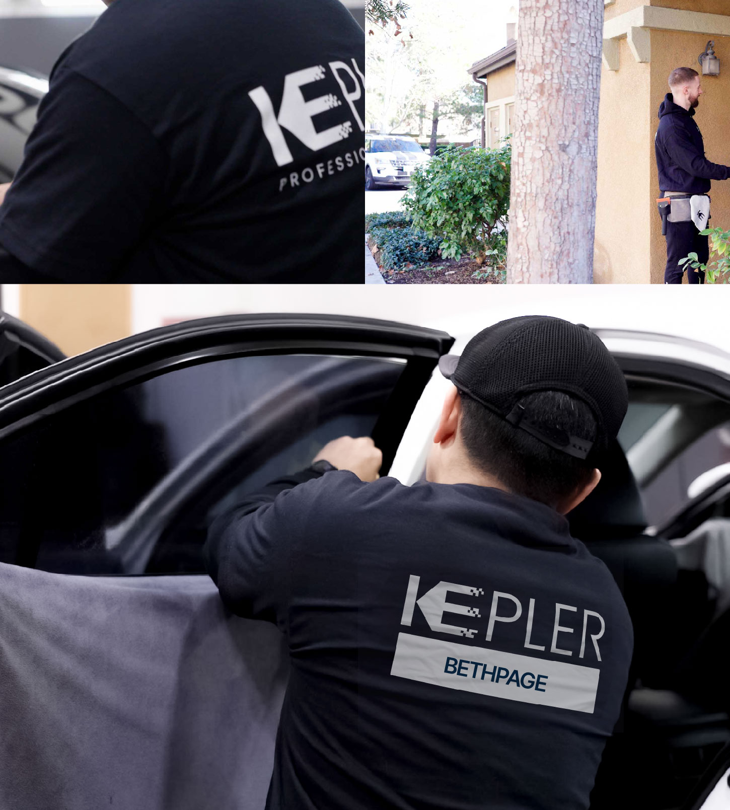 Automotive Window Tinting Expert Applying Film in Bethpage, New York