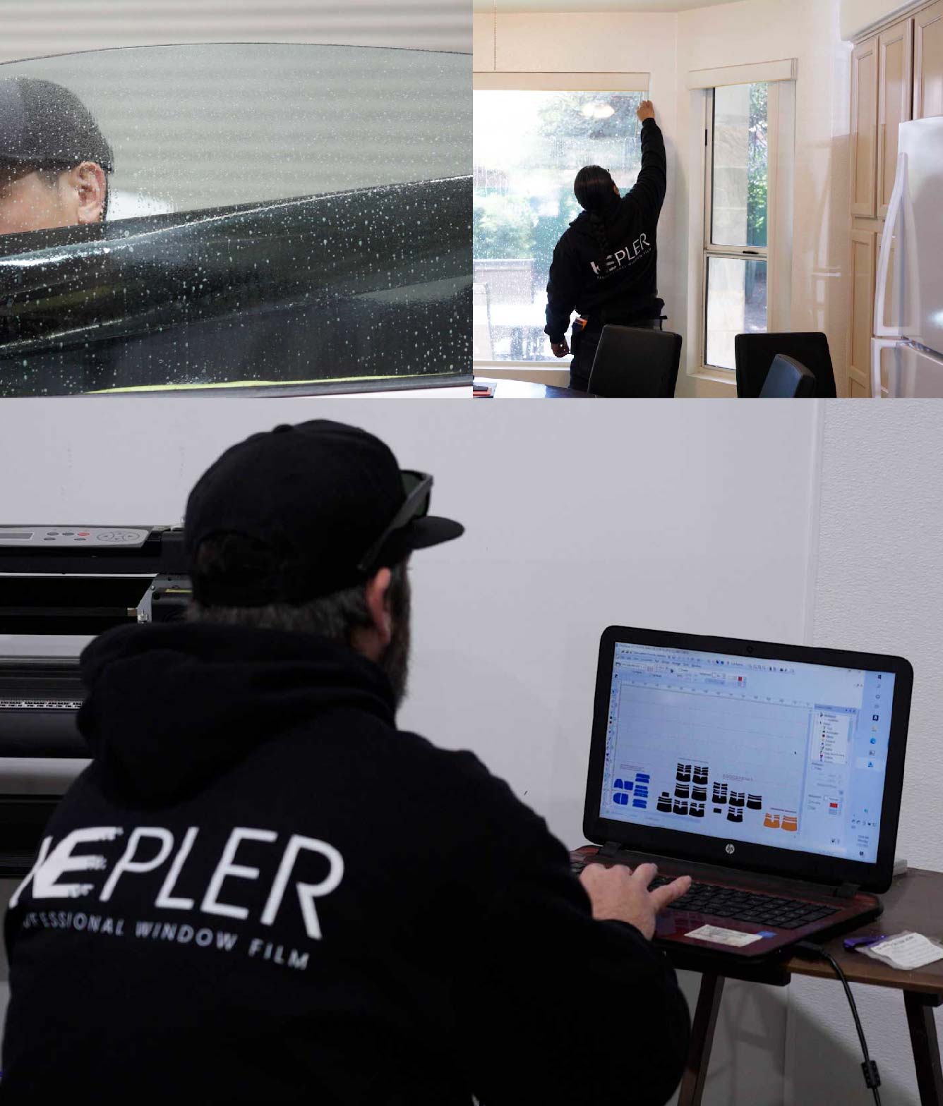 Ceramic Window Tinting Expert Cutting Film in Elmira, New York