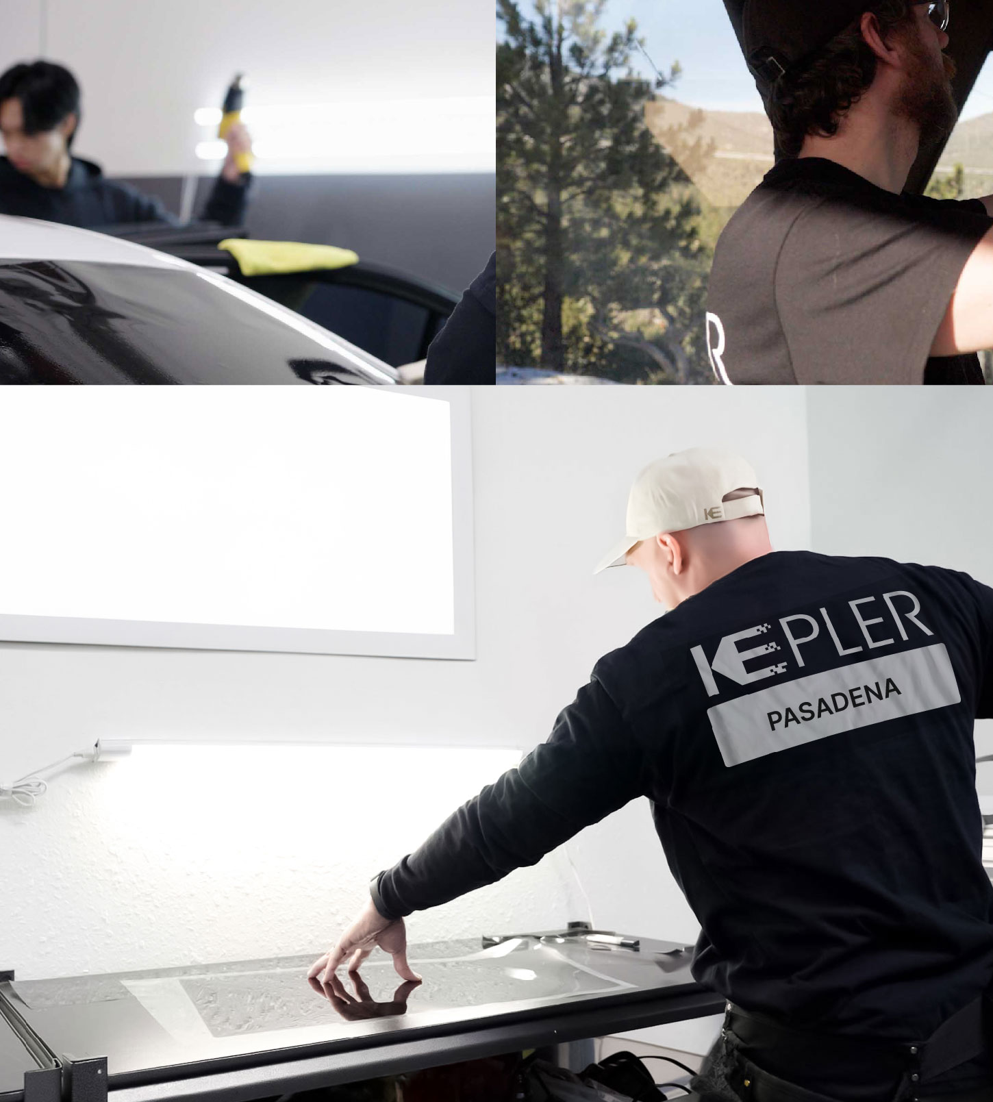 Window Tinting Specialist Cutting Film in Pasadena, Texas