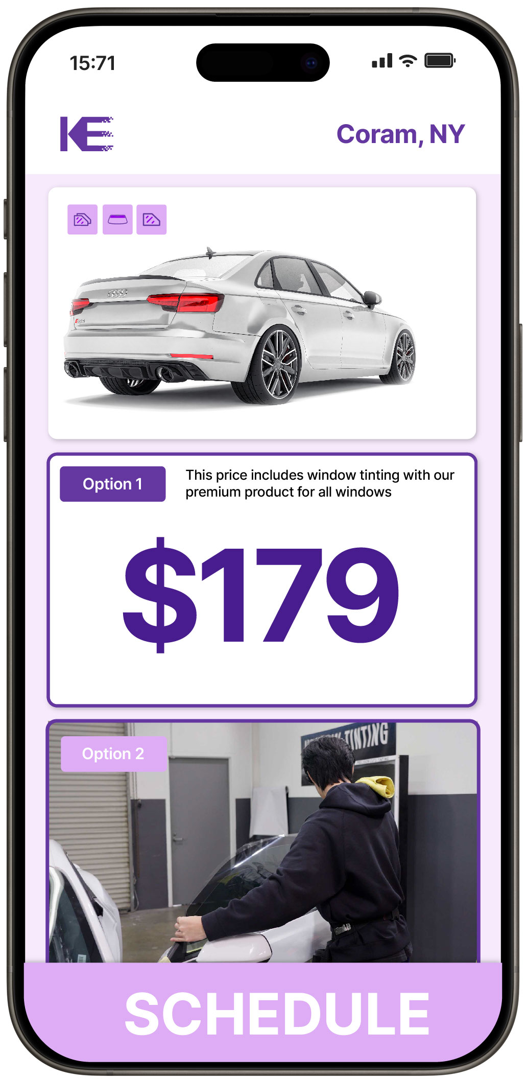 View Competitive Car Window Tinting Prices in Coram, New York