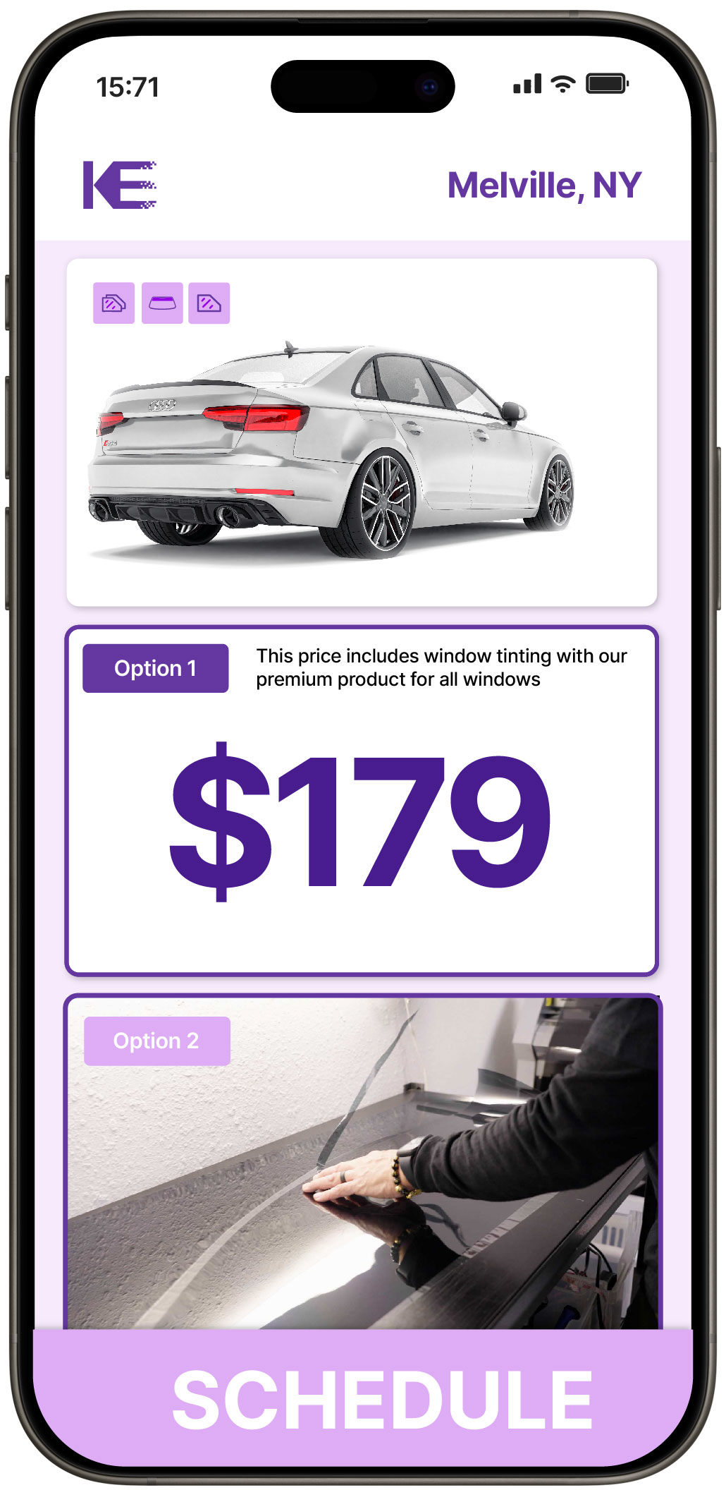 View Affordable Car Window Tinting Prices in Melville, New York