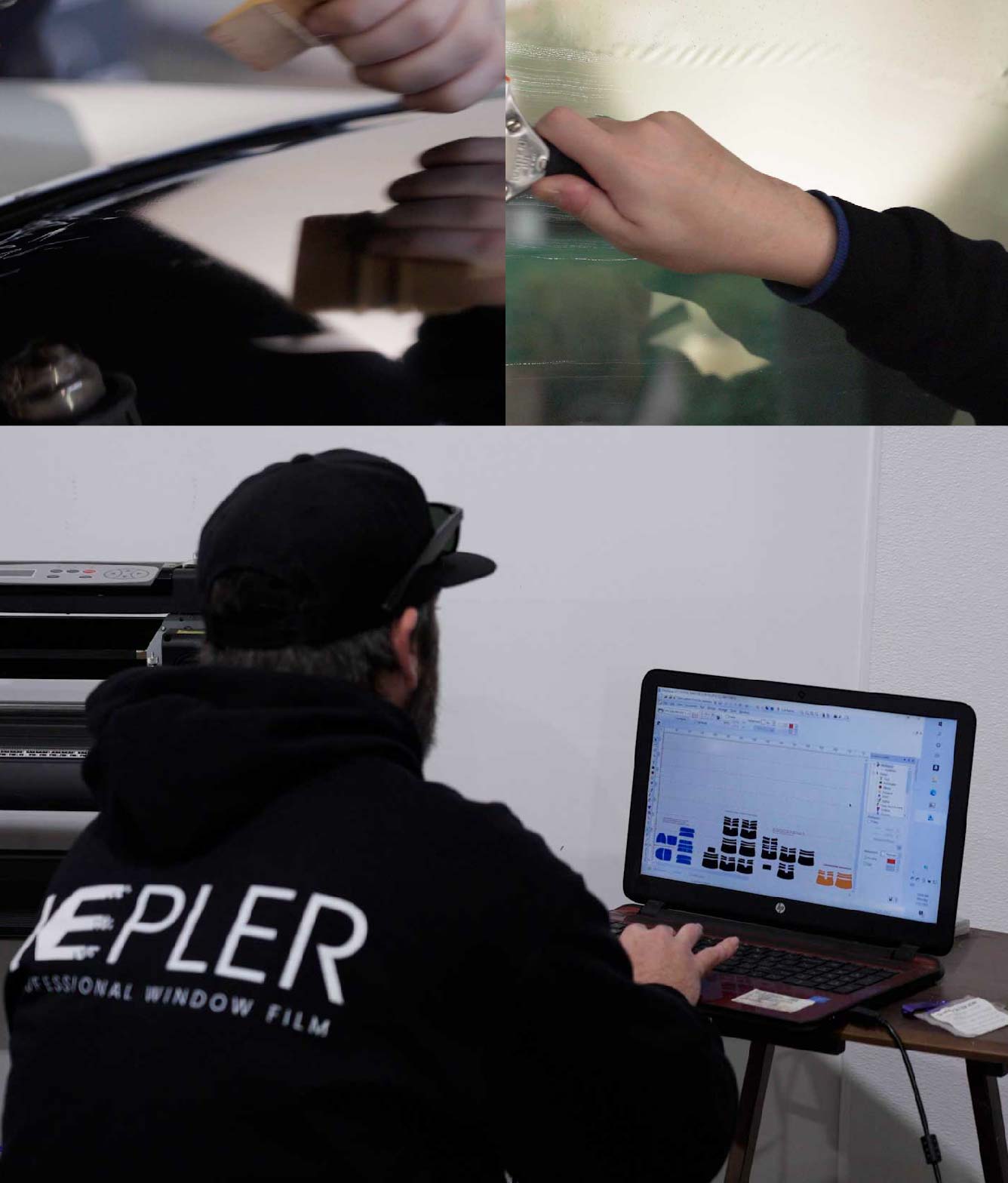 Ceramic Window Tinting Expert Cutting Film in Hanover, Pennsylvania