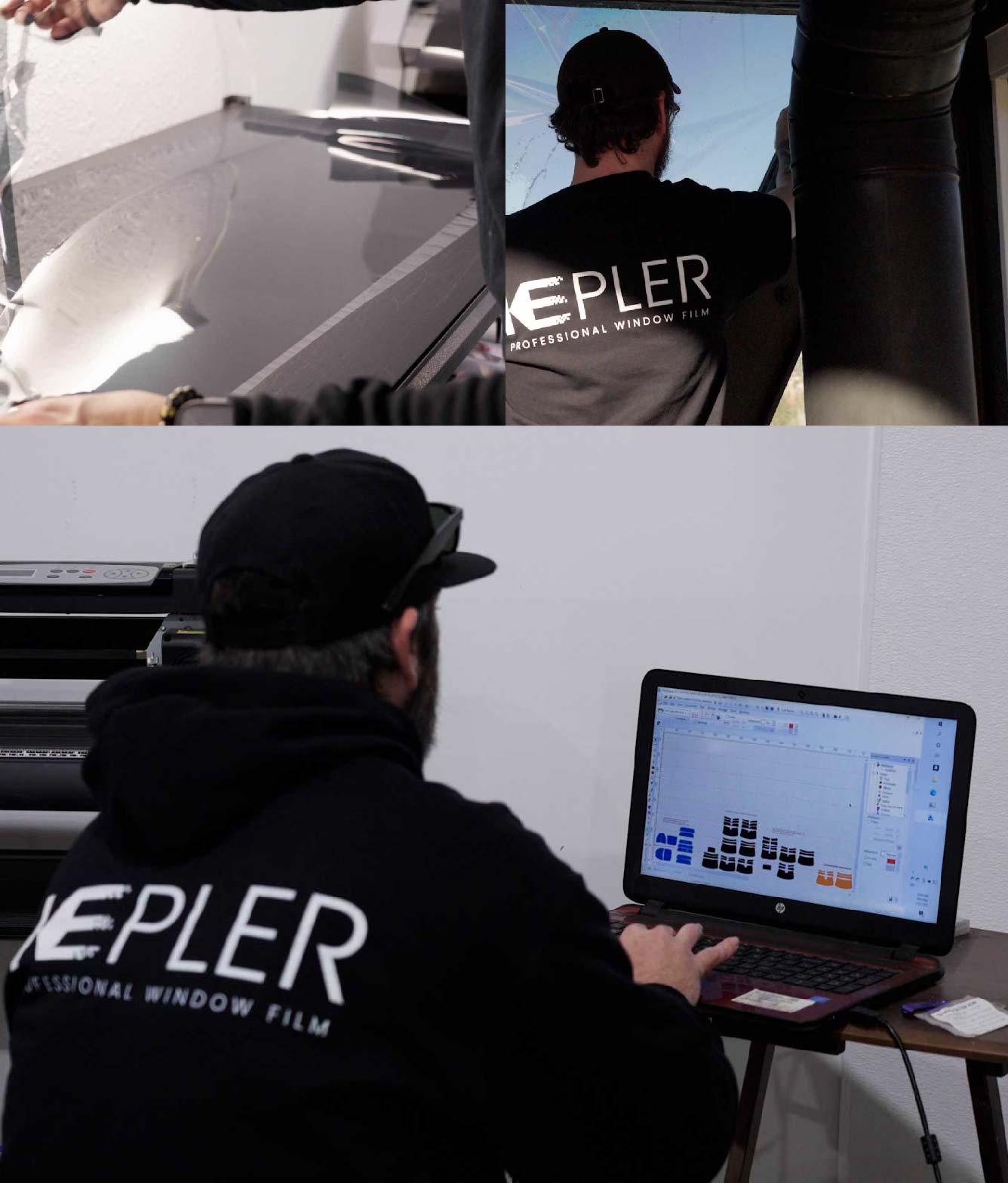 Ceramic Window Tinting Expert Cutting Film in Lansdale, Pennsylvania
