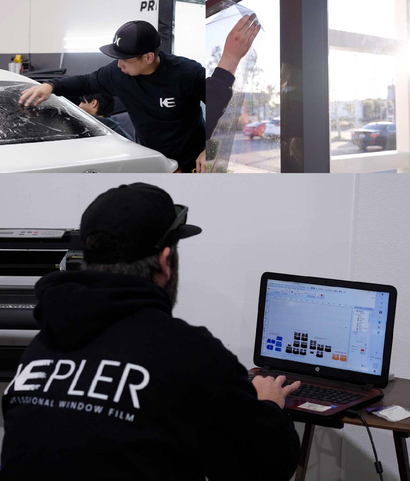 Ceramic Window Tinting Expert Cutting Film in Dover, Delaware