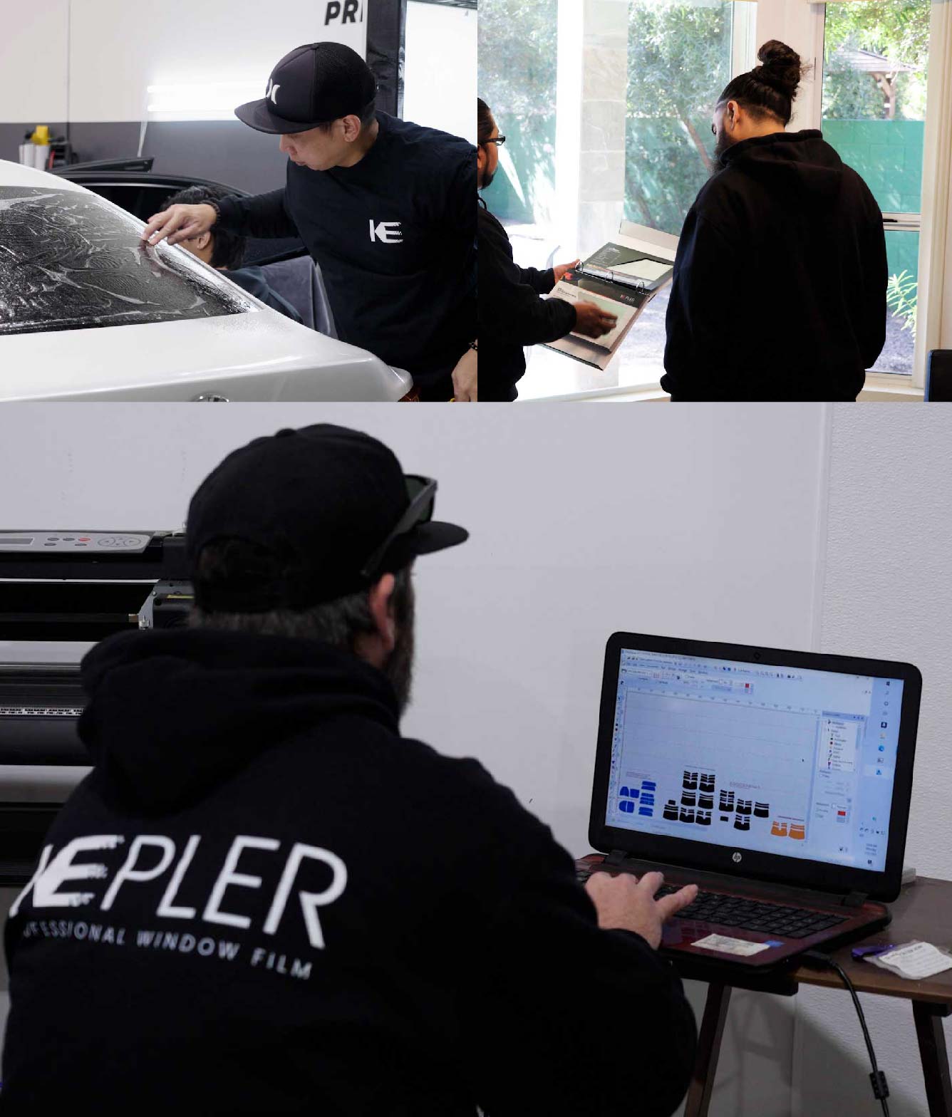 Ceramic Window Tinting Expert Cutting Film in Beltsville, Maryland