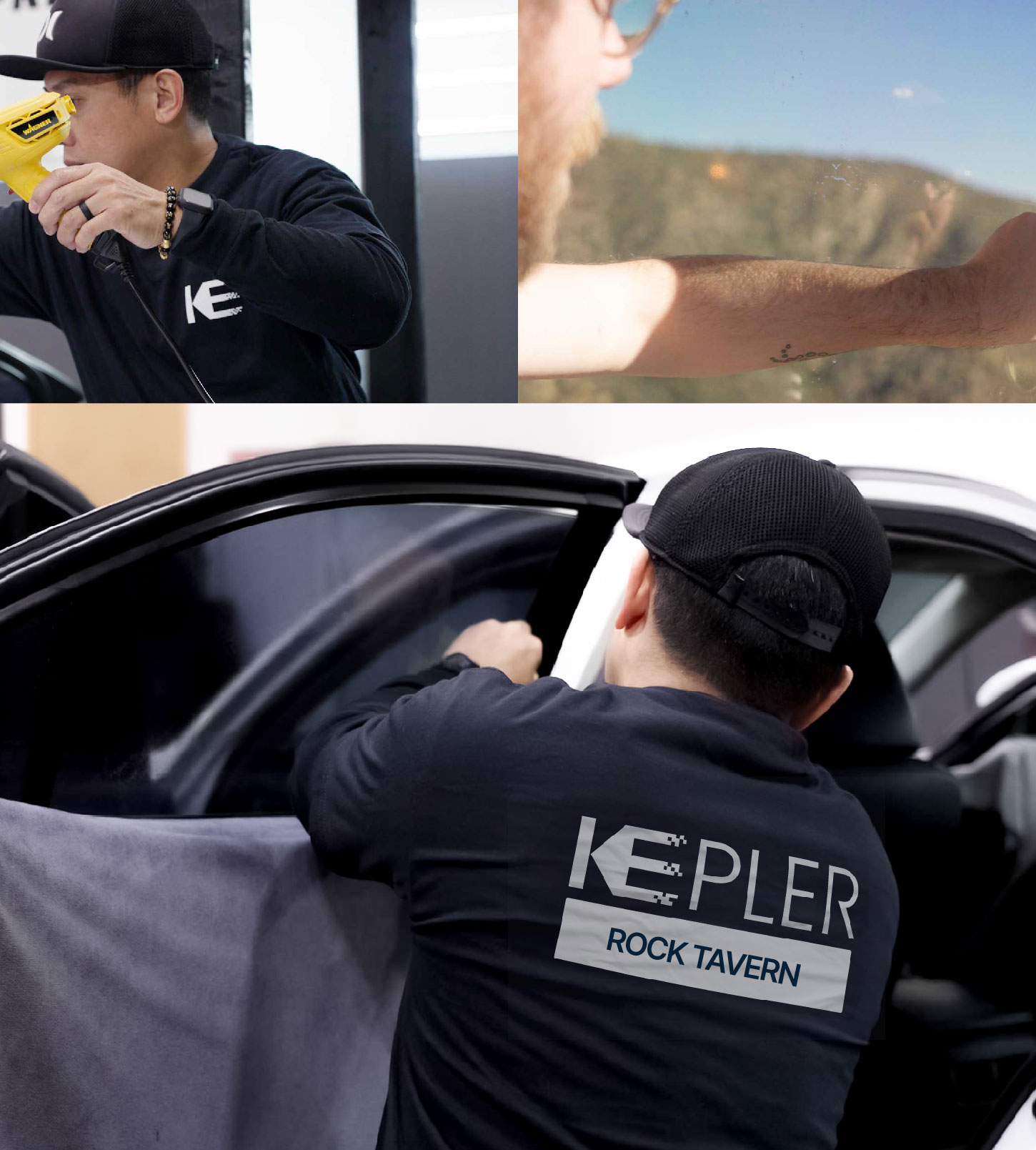 Automotive Window Tinting Expert Applying Film in Rock Tavern, New York