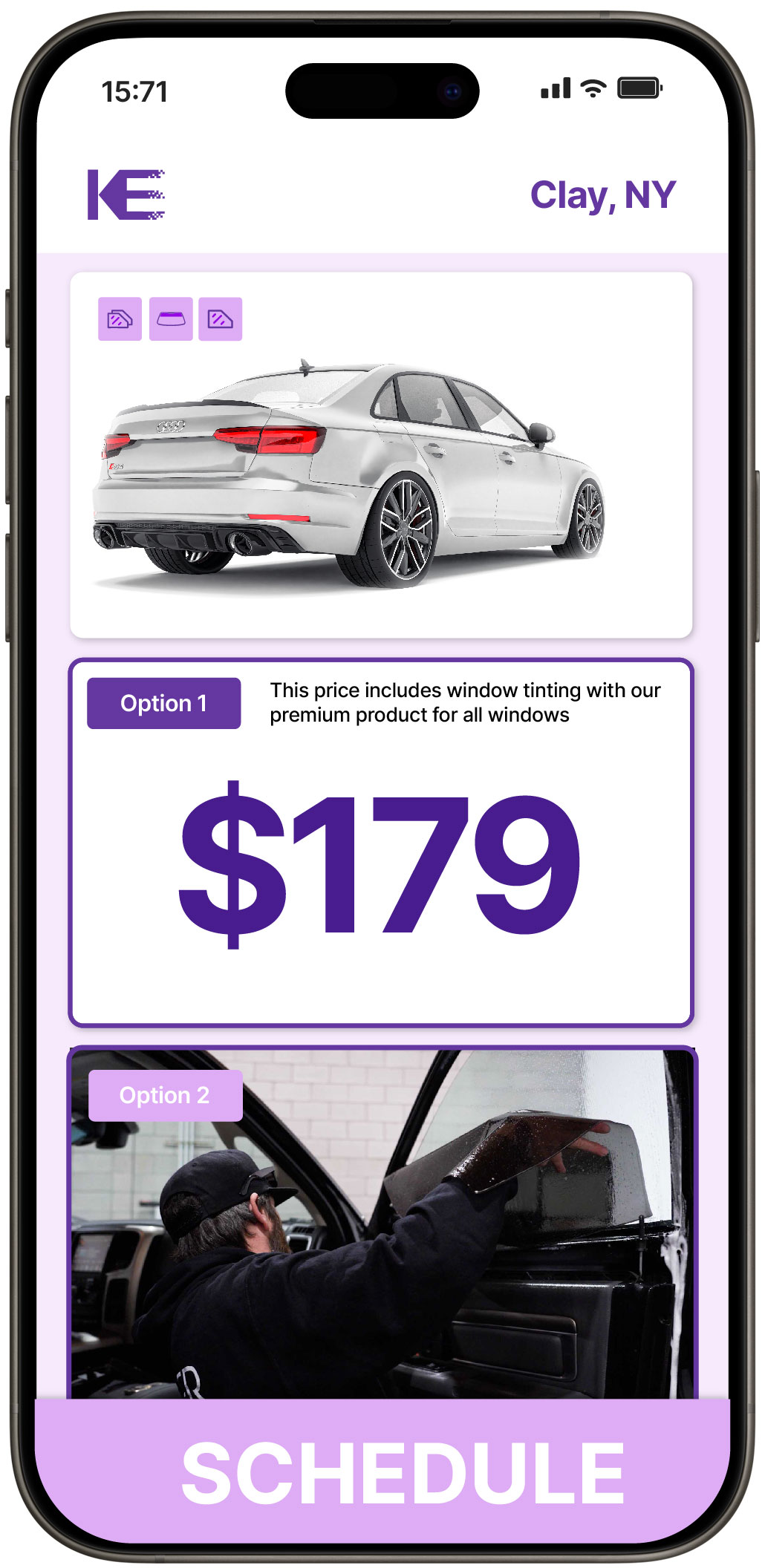 View Reasonable Car Window Tinting Prices in Clay, New York