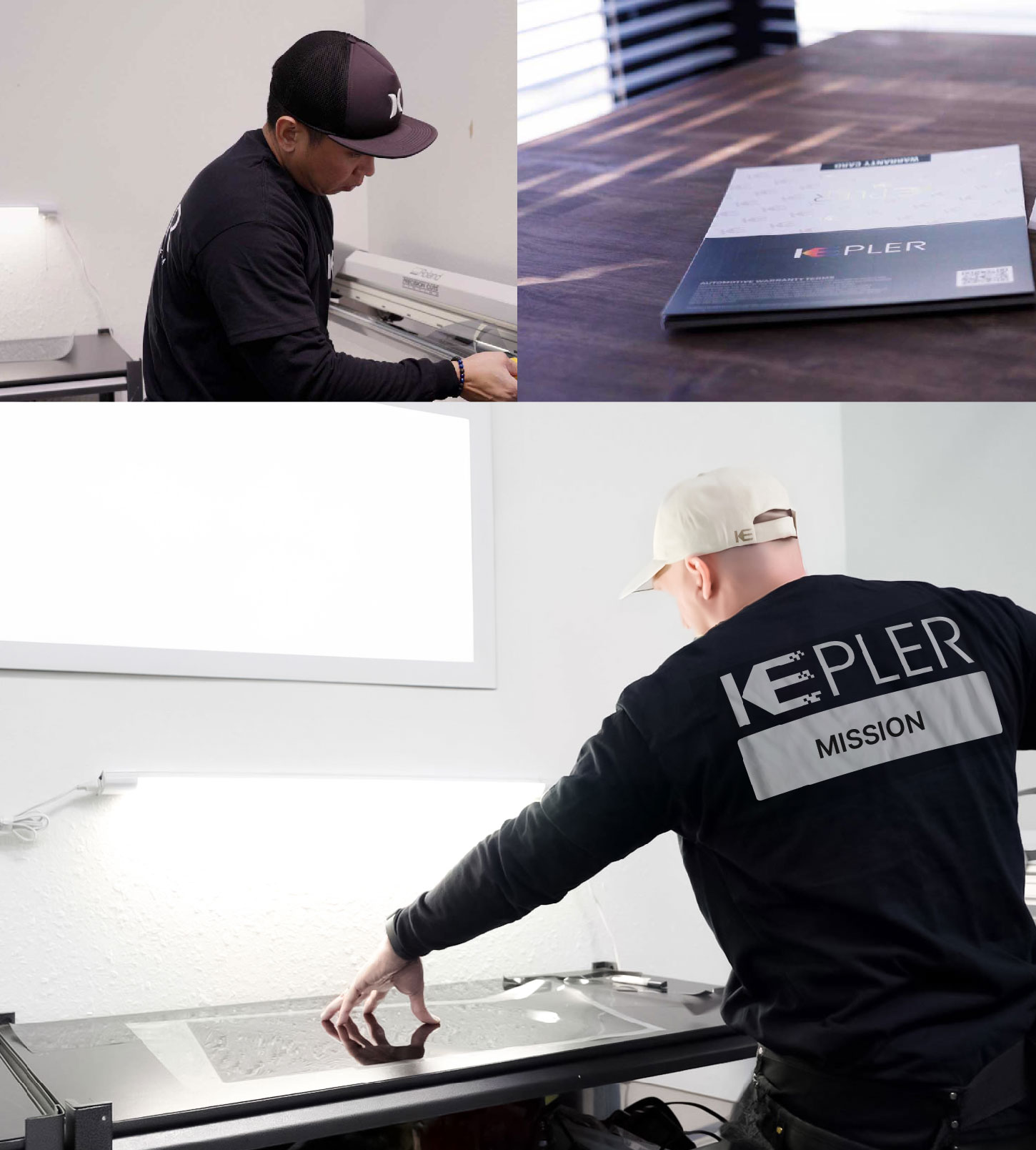 Window Tinting Specialist Cutting Film in Mission, Texas