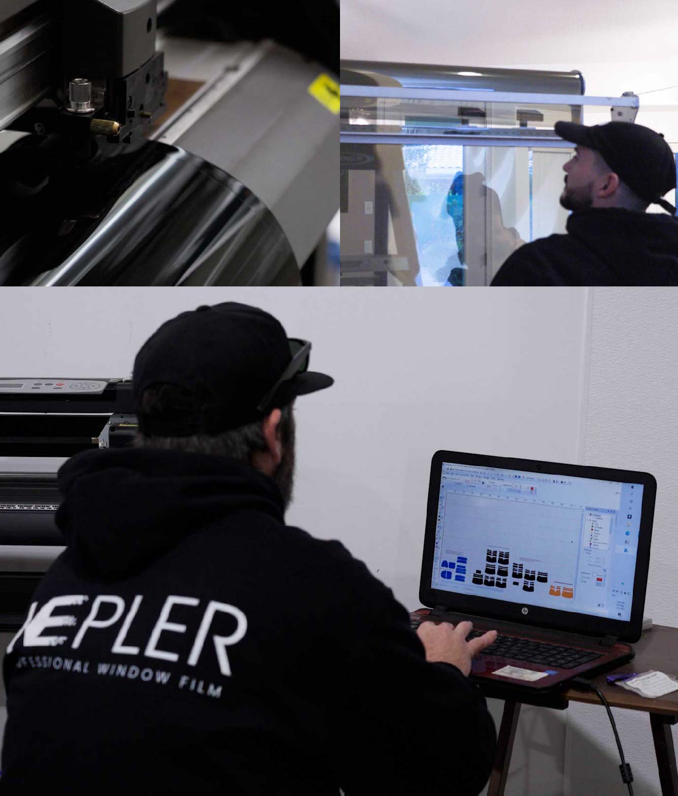 Ceramic Window Tinting Expert Cutting Film in Westminster, Maryland