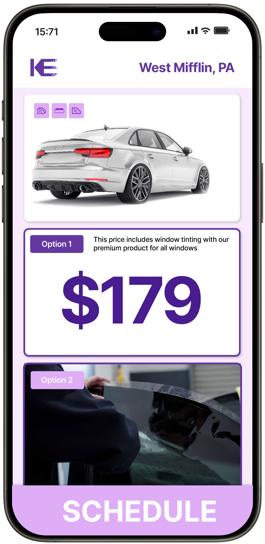 View Affordable Car Window Tinting Prices in West Mifflin, Pennsylvania