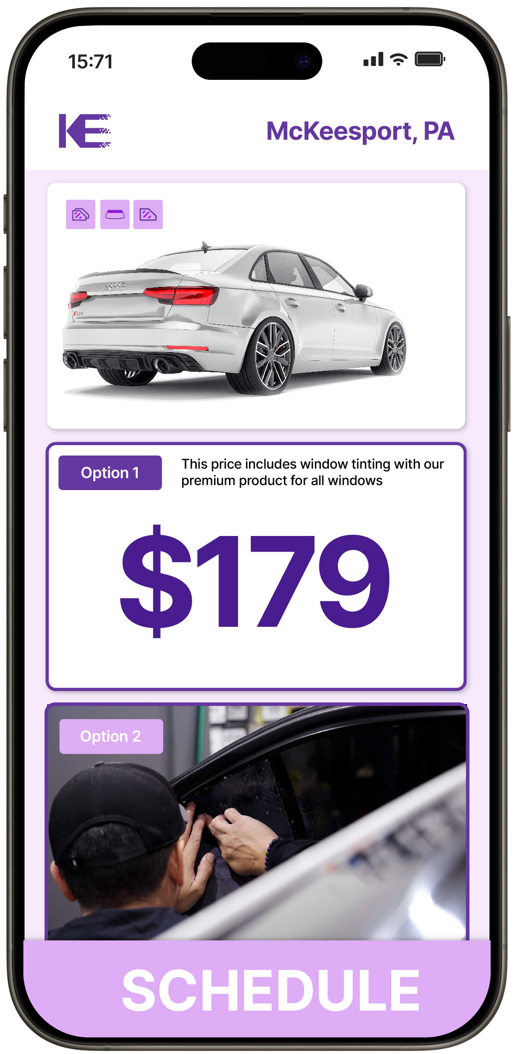 View Competitive Car Window Tinting Prices in McKeesport, Pennsylvania
