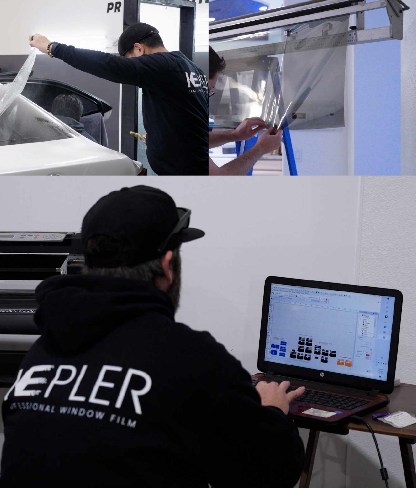 Ceramic Window Tinting Expert Cutting Film in Arlington, Virginia