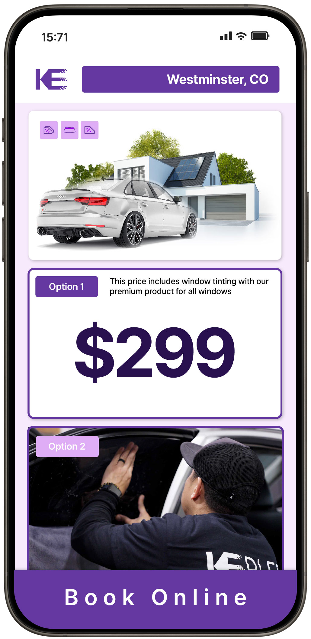 View Affordable Tesla Window Tinting Prices in Windsor, Colorado