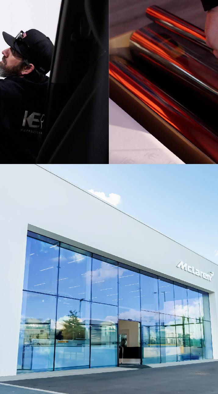 Kepler Automotive Shop Front Tinted with Window Film in Erie, Colorado