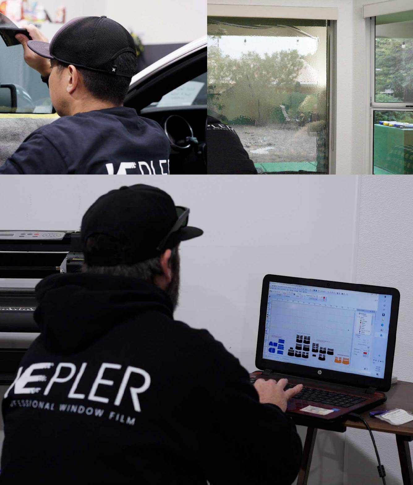 Ceramic Window Tinting Expert Cutting Film in Hopewell, Virginia