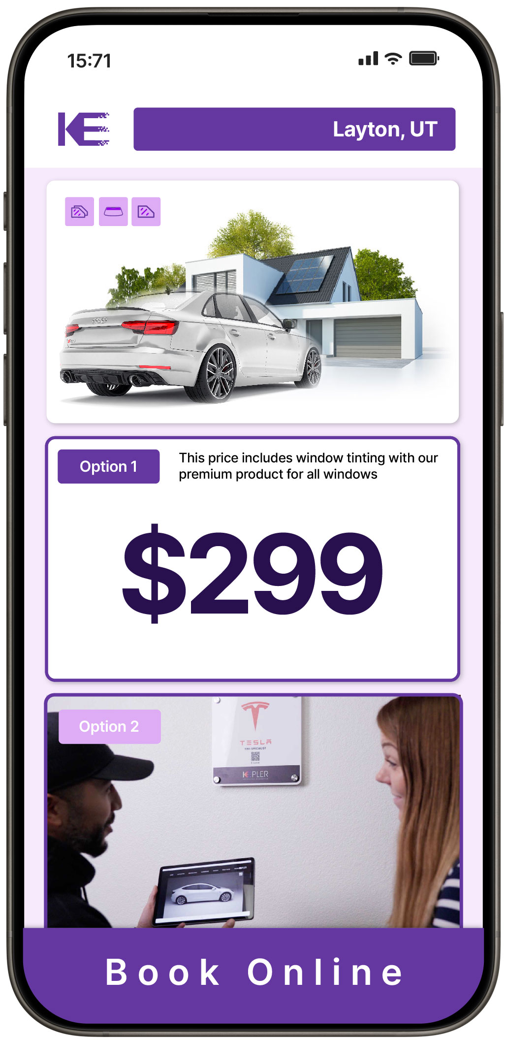 View Affordable Tesla Window Tinting Costs in Ogden, Utah