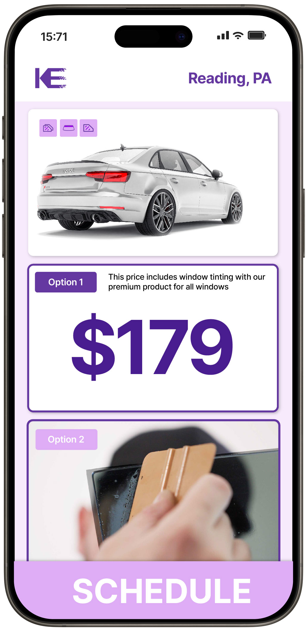 View Competitive Car Window Tinting Prices in Reading, Pennsylvania