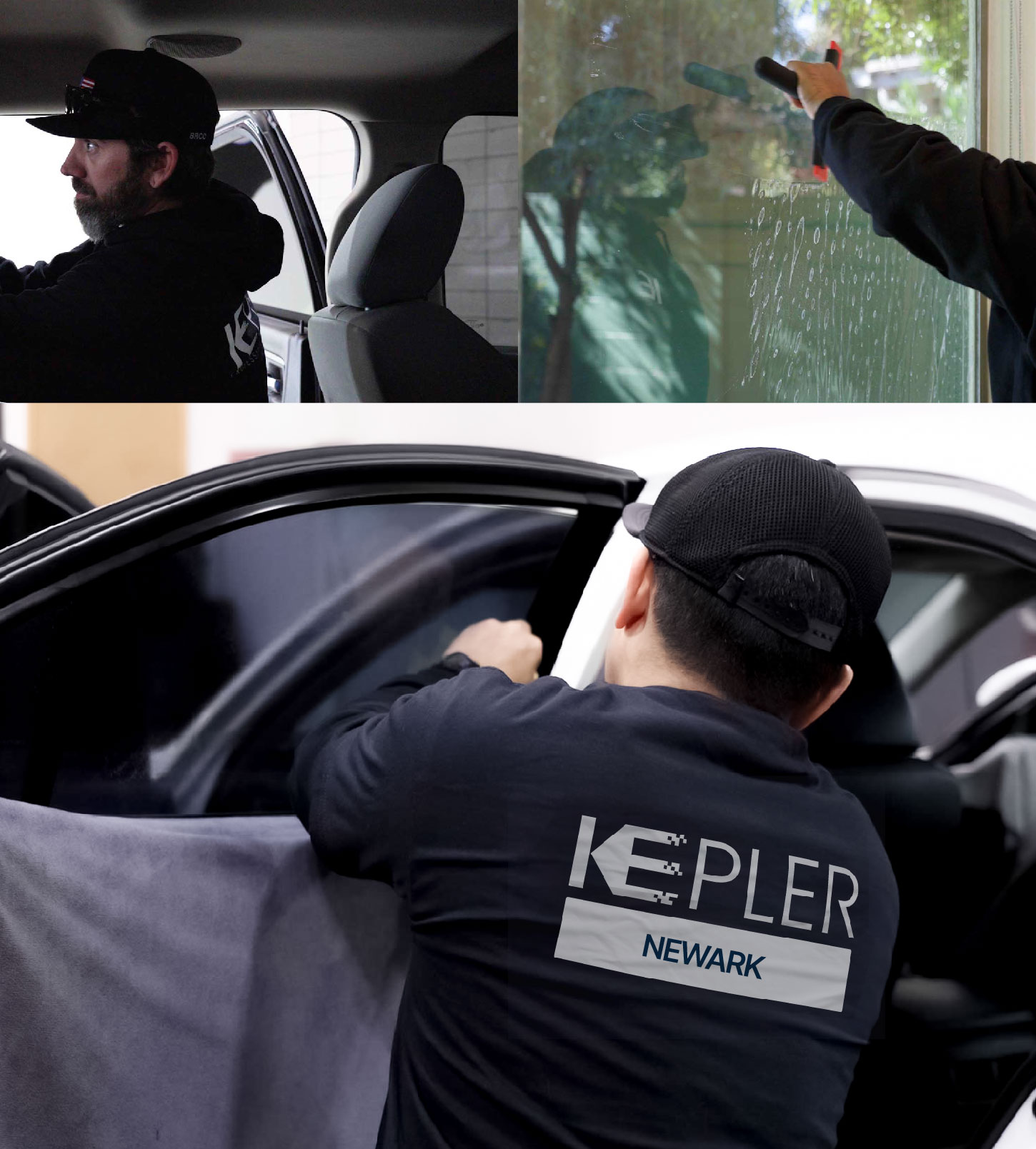 Automotive Window Tinting Expert Applying Film in Newark, Delaware